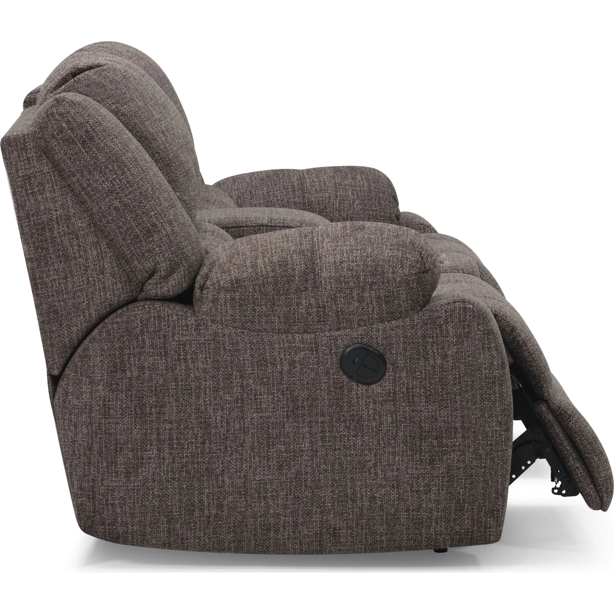 Mira Power Reclining Loveseat with Console - Cobblestone Slate - Image 7