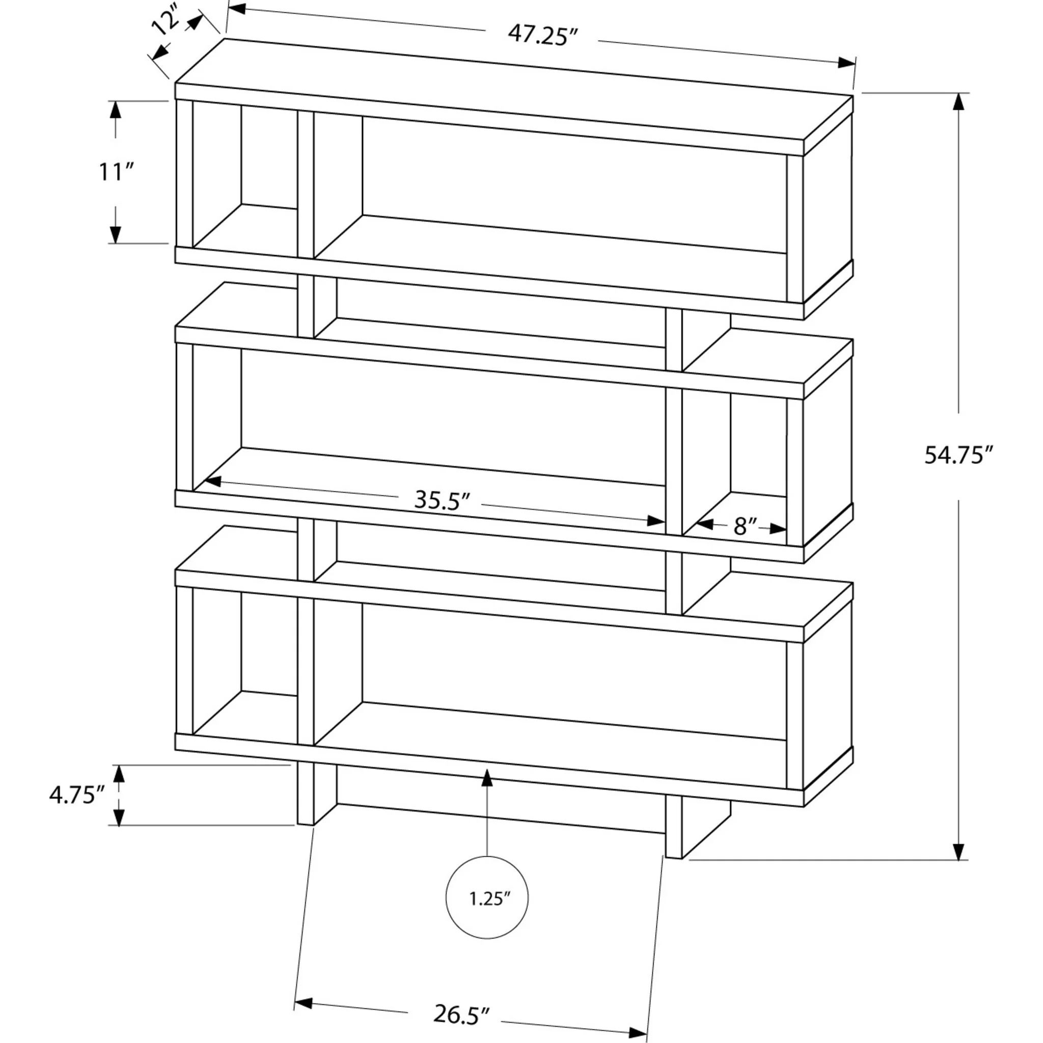 Mod Bookcase - Dark Taupe - Image 10