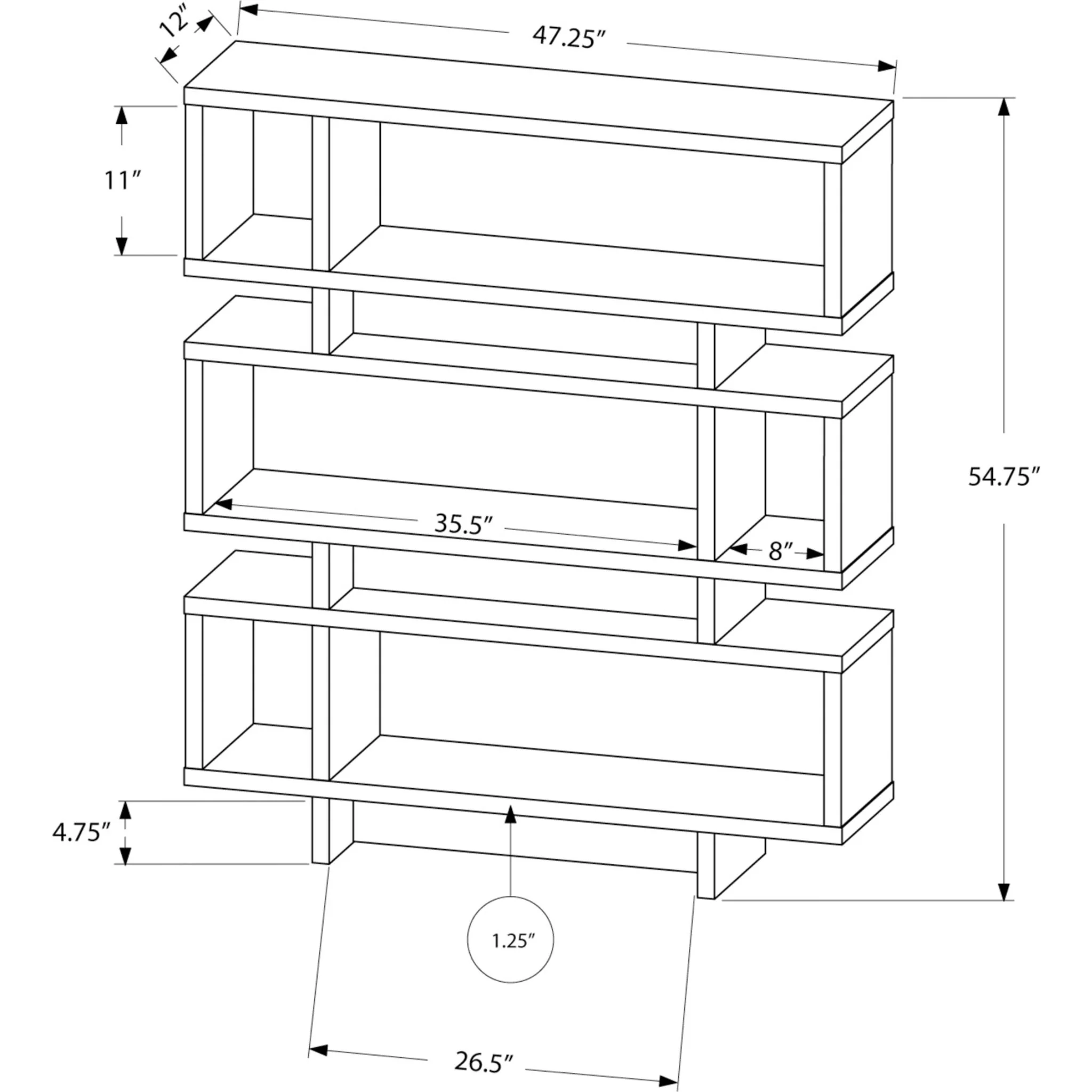 Mod Bookcase - White - Image 8