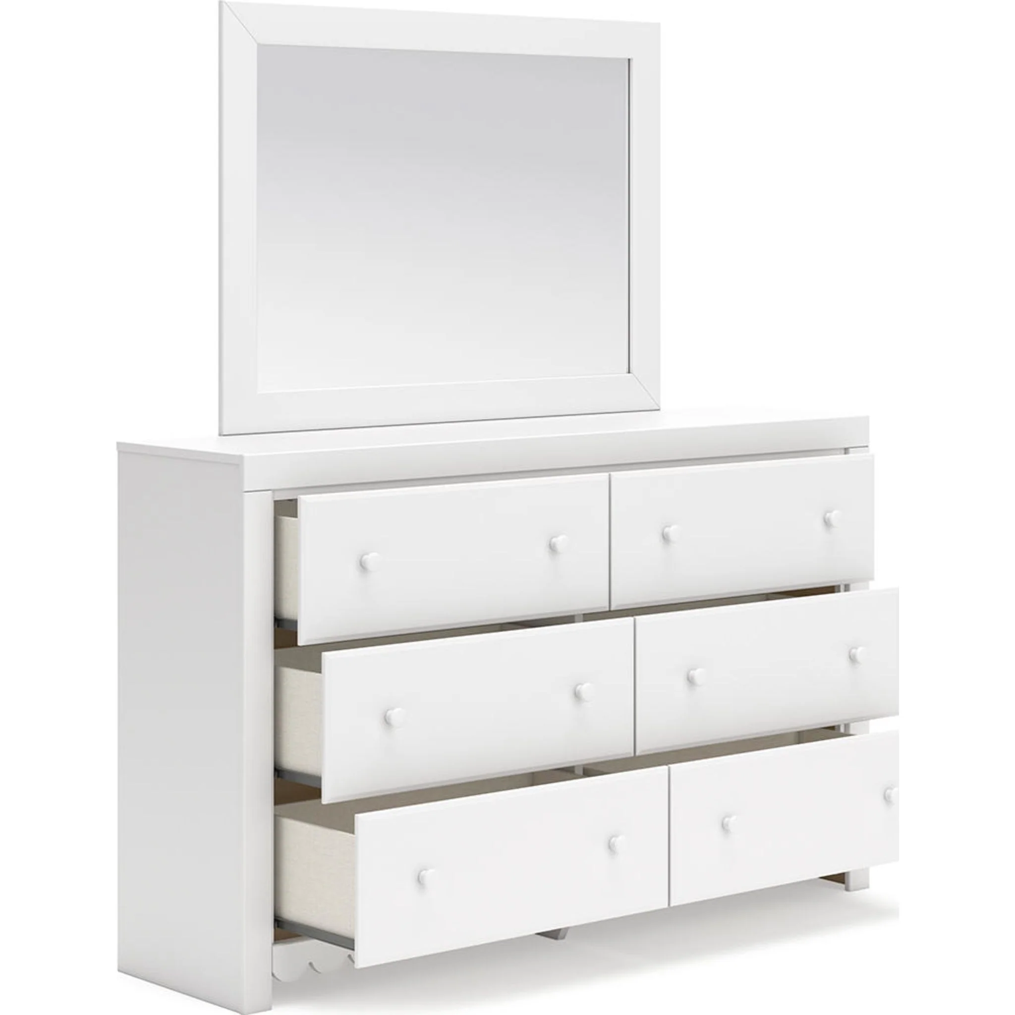 Mollviney 6 Piece Panel Bedroom - White - Image 24