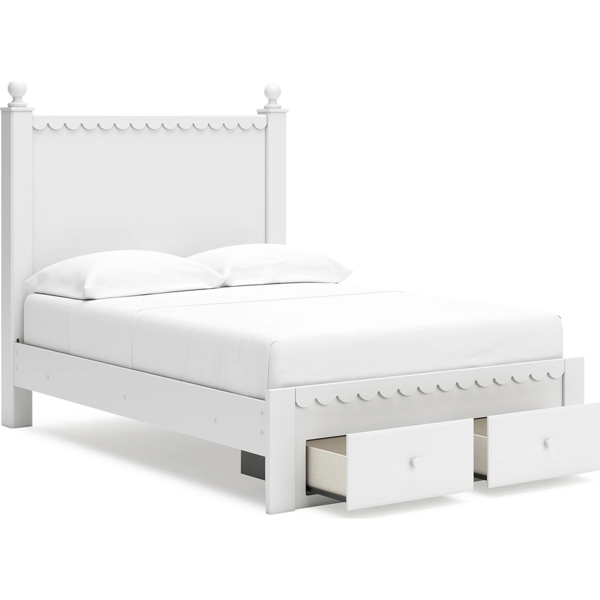 Mollviney 6 Piece Storage Bedroom - White - Image 32