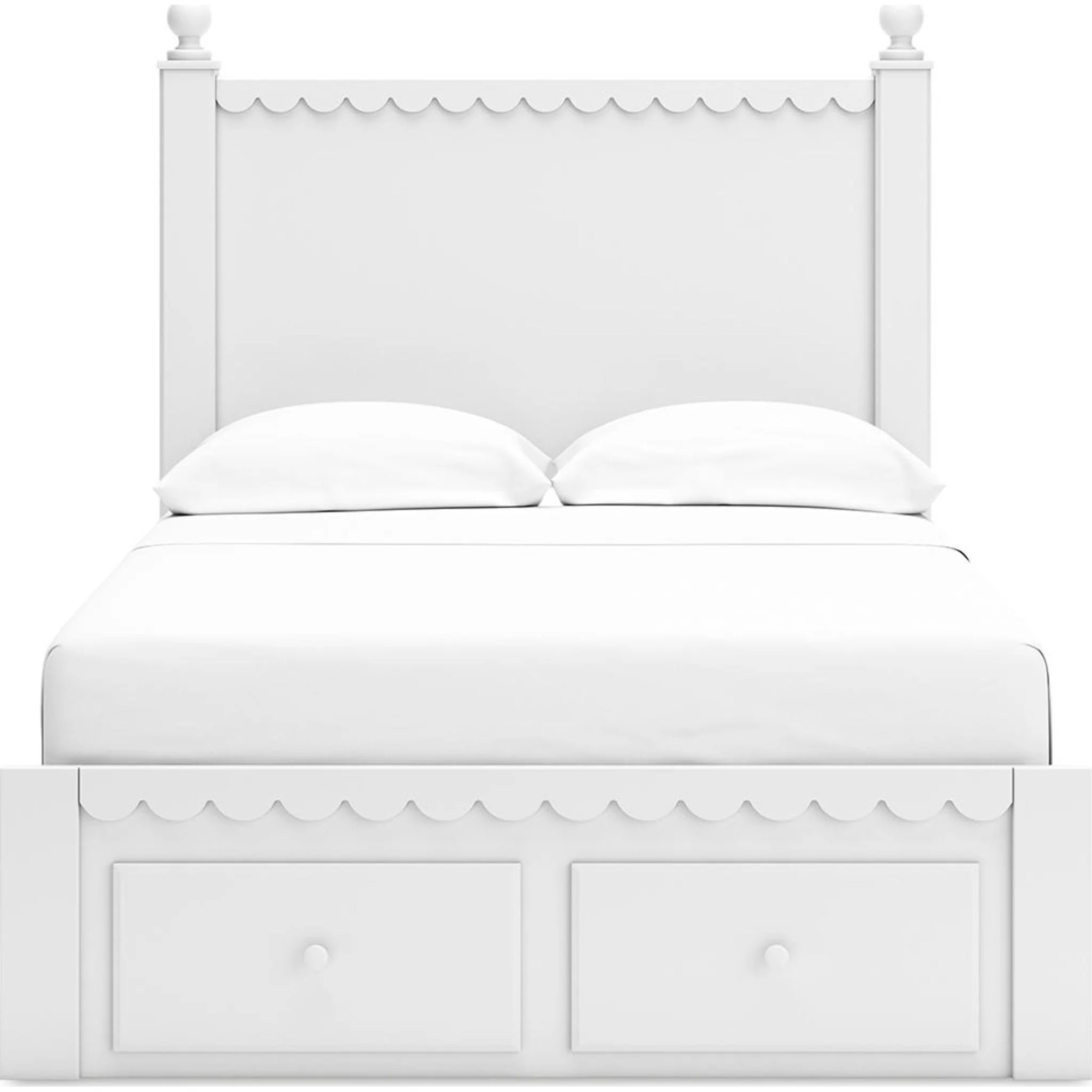 Mollviney 6 Piece Storage Bedroom - White - Image 35