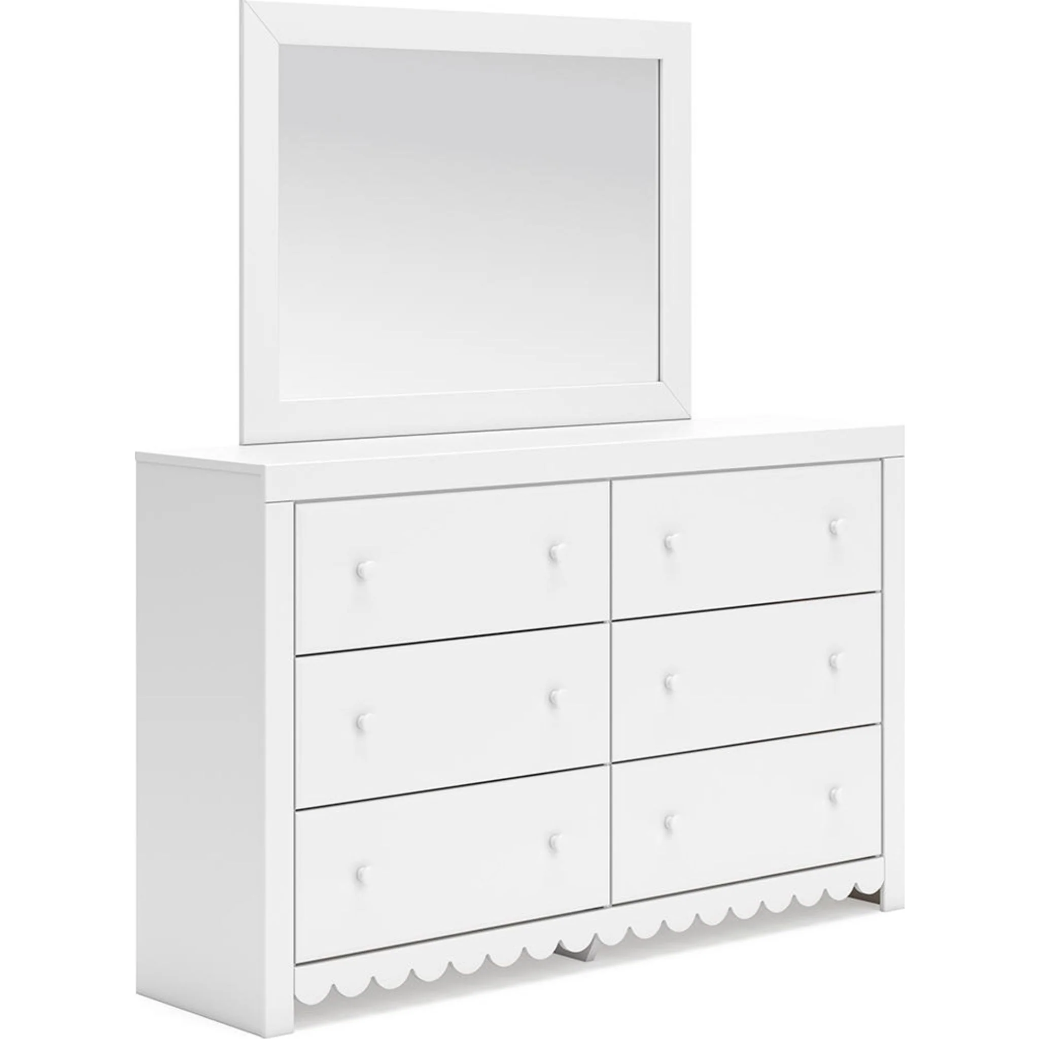 Mollviney Dresser and Mirror - White