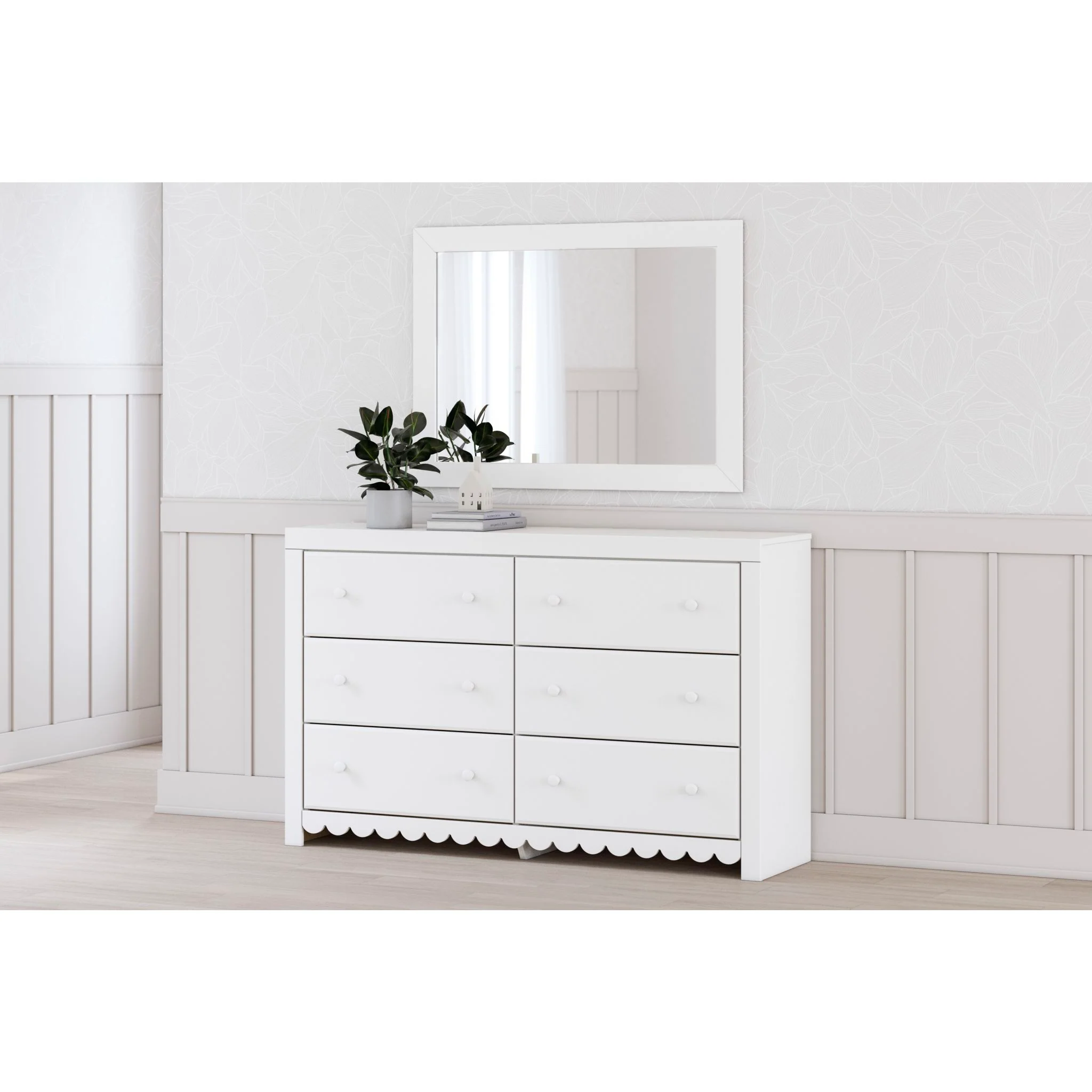 Mollviney Dresser and Mirror - White - Image 2