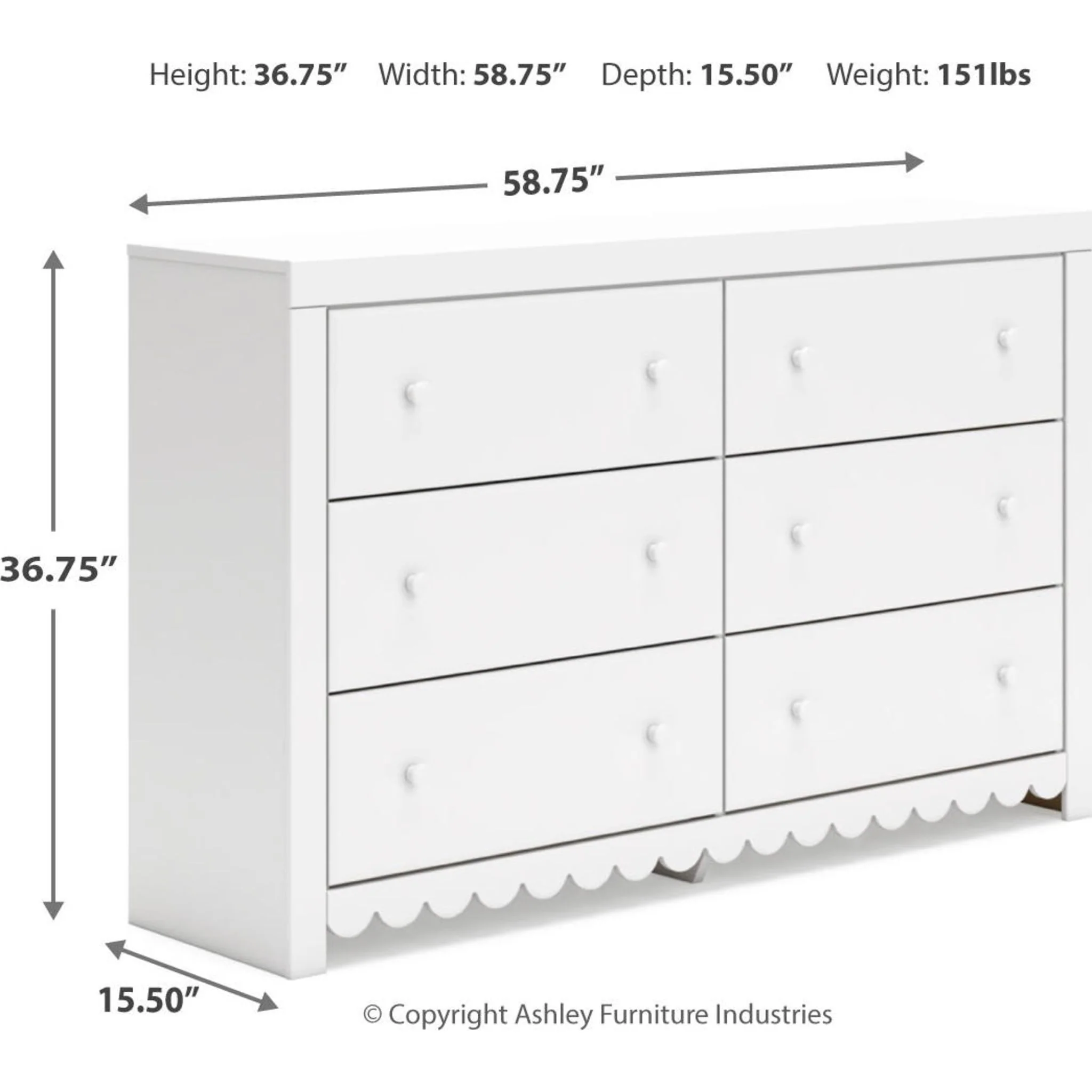 Mollviney Dresser - White - Image 5