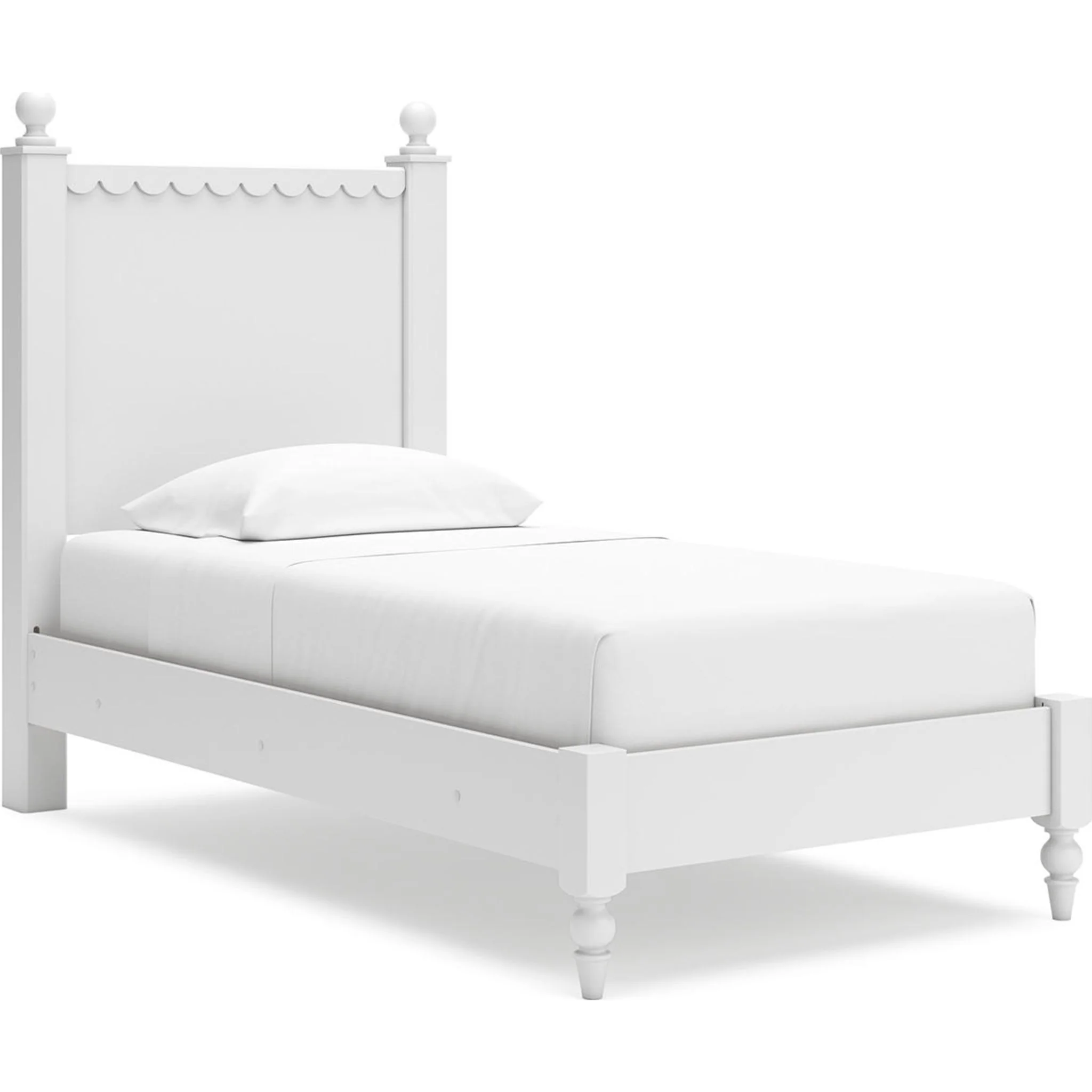 Mollviney Panel Bed - White