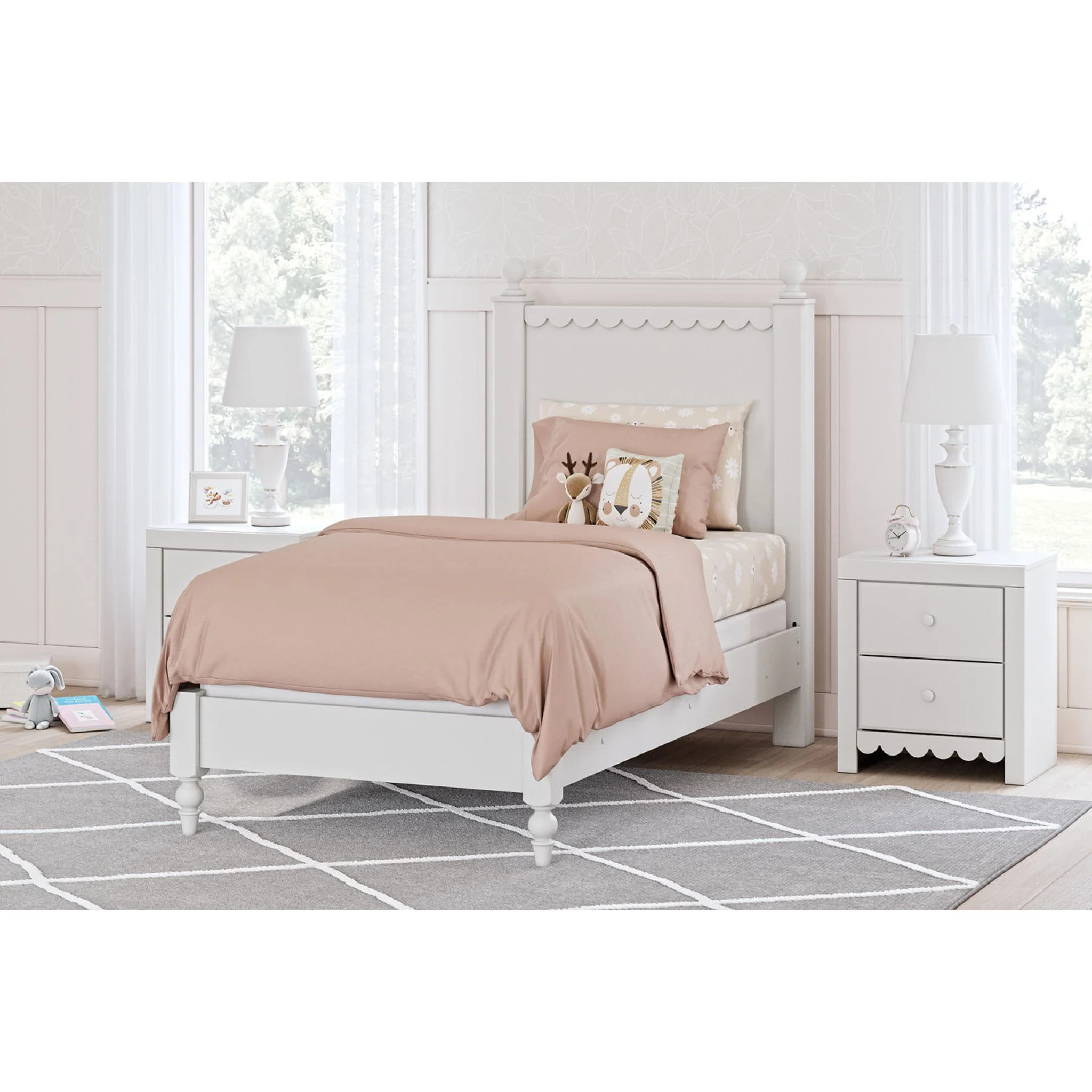 Mollviney Panel Bed - White - Image 18