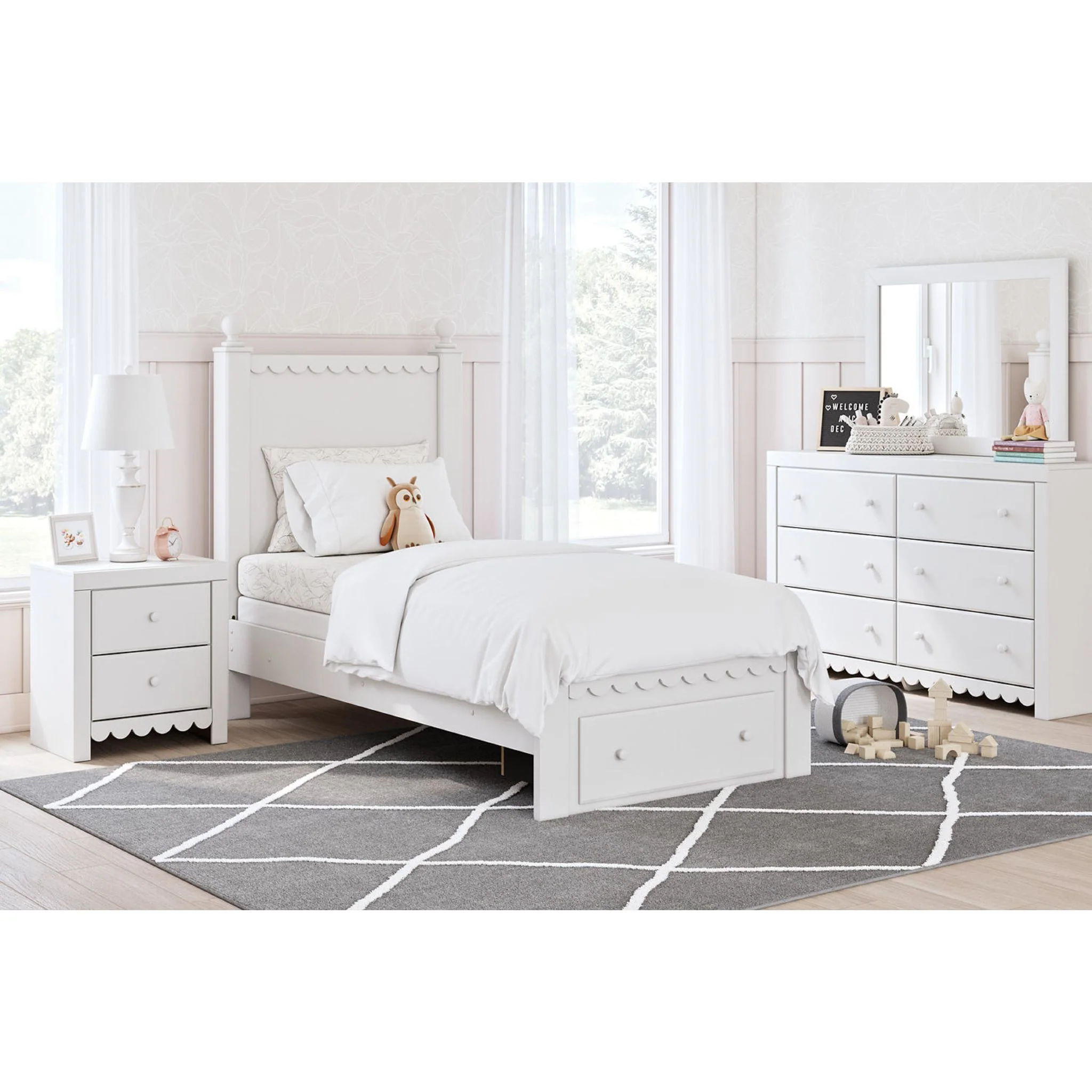 Mollviney Storage Bed - White - Image 2