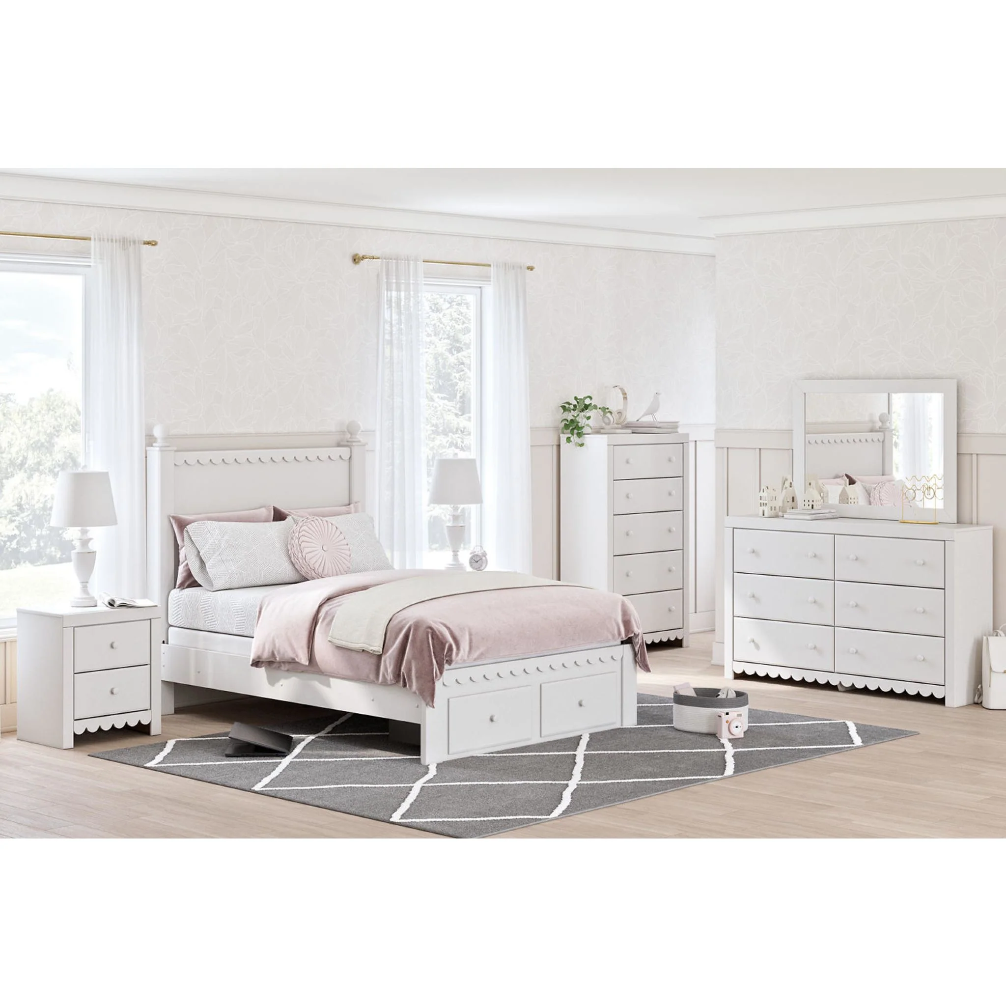 Mollviney Storage Bed - White - Image 30