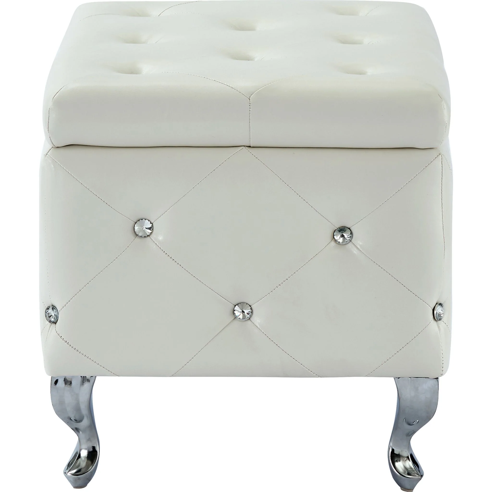 Monique Storage Ottoman - White - Image 3
