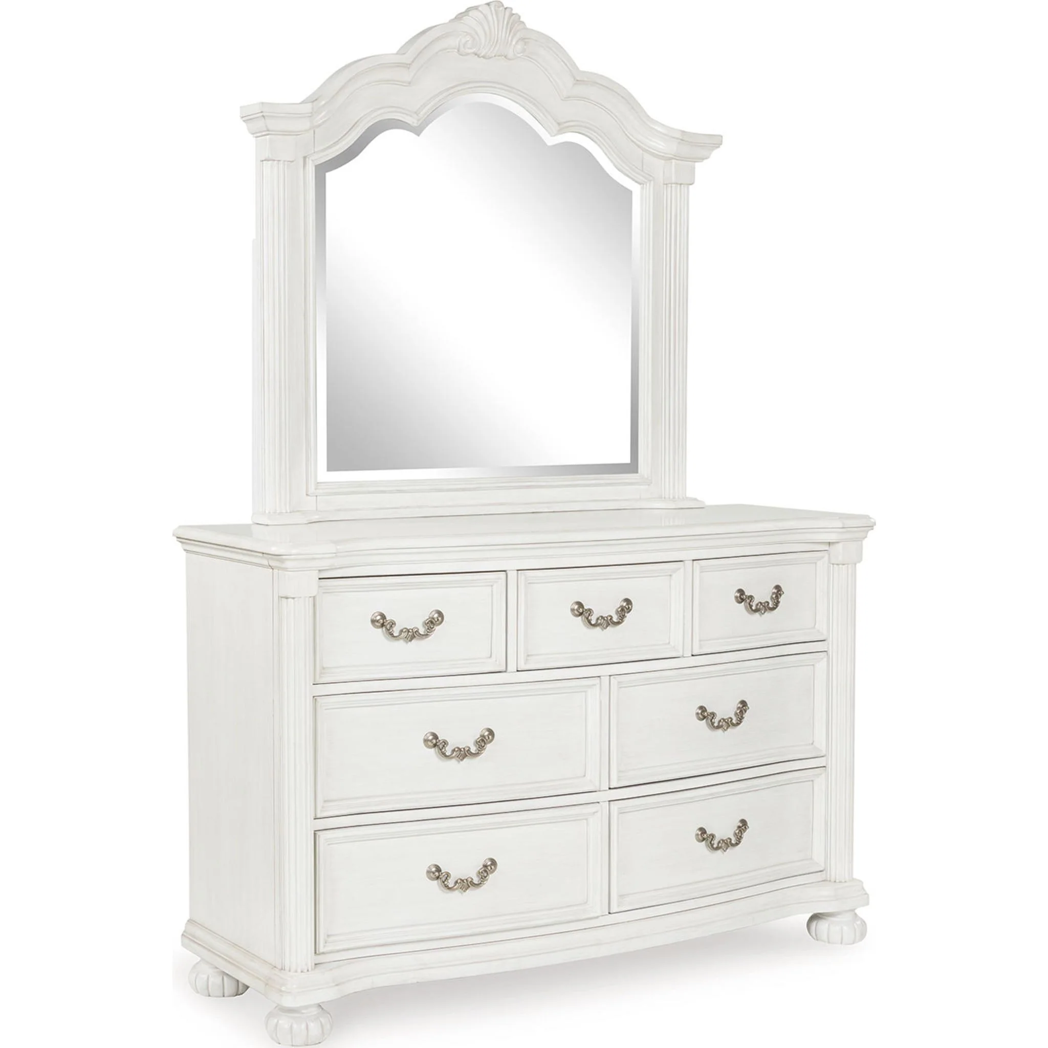 Montelaine Dresser and Mirror - Antique White