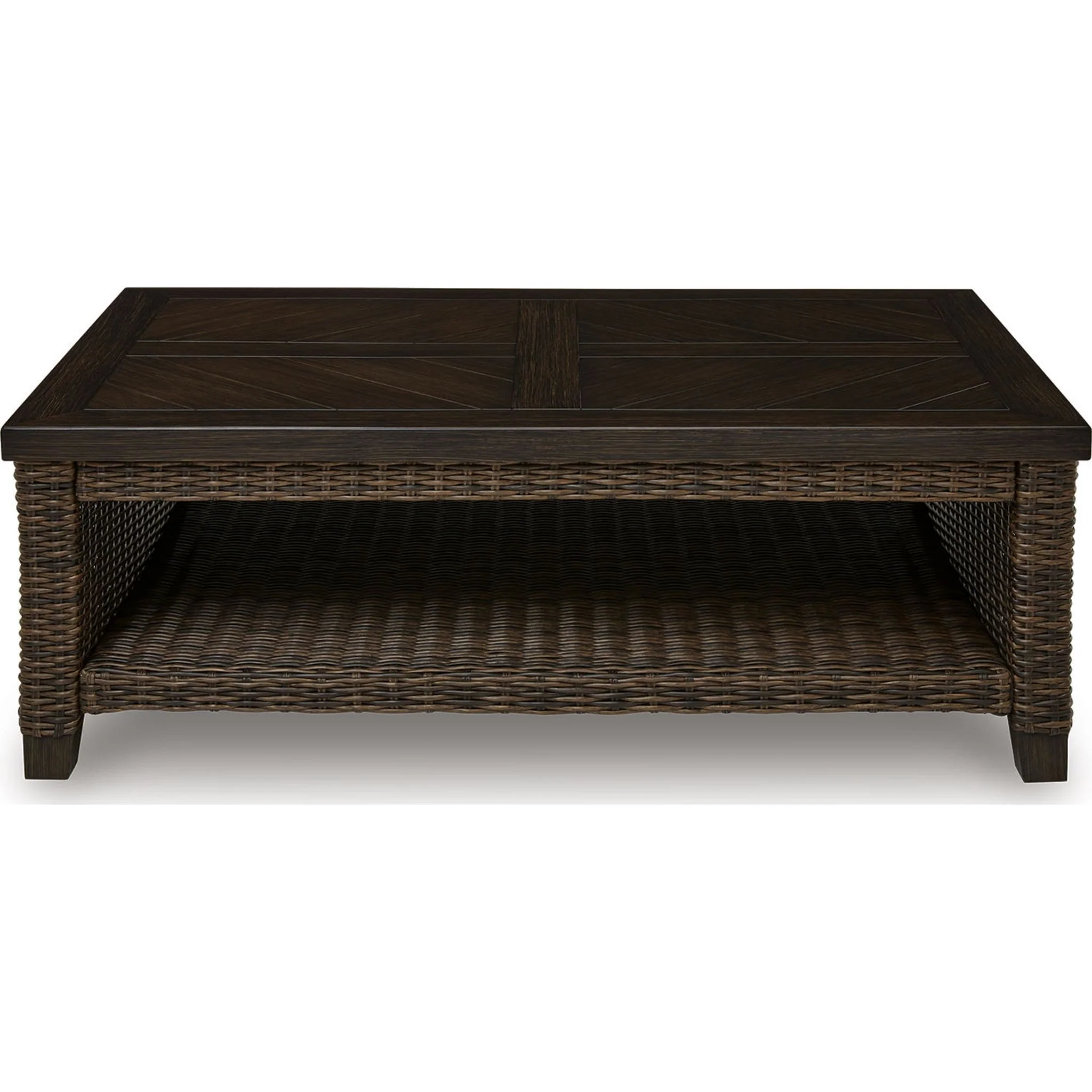 Monterey Point Outdoor Coffee Table - Dark Brown - Image 3