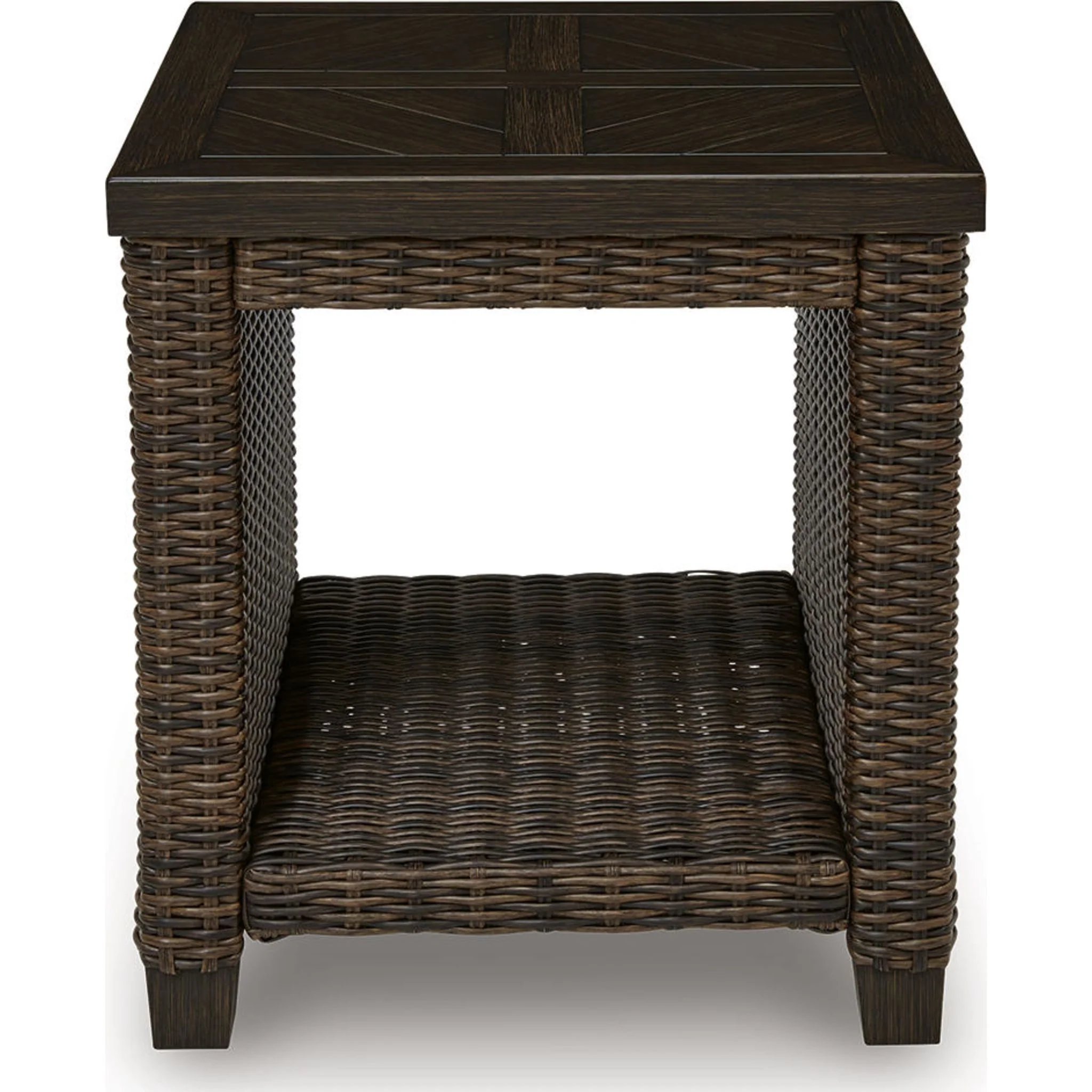 Monterey Point Outdoor End Table - Dark Brown - Image 3