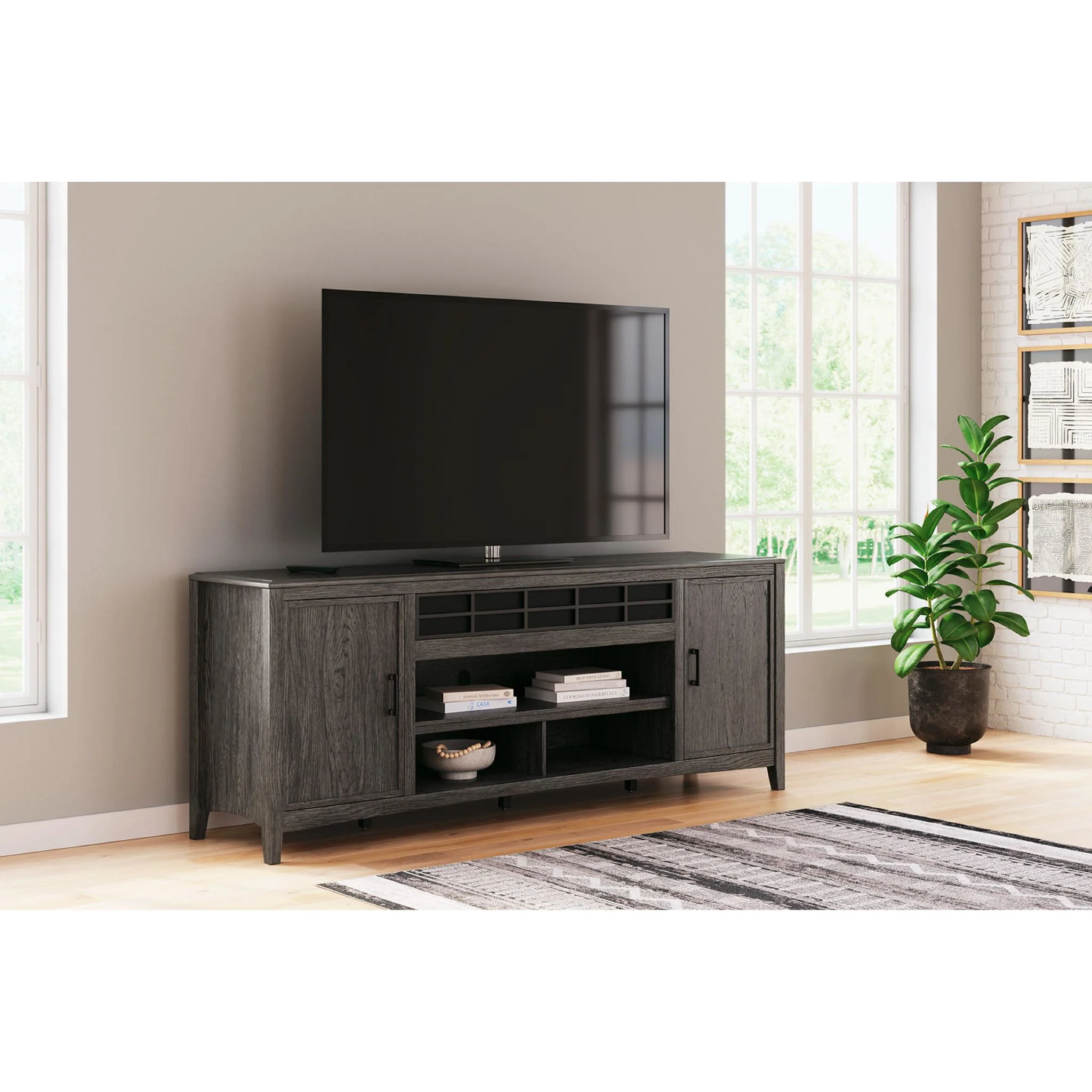 Montillan TV Stand - Grayish Brown - Image 10