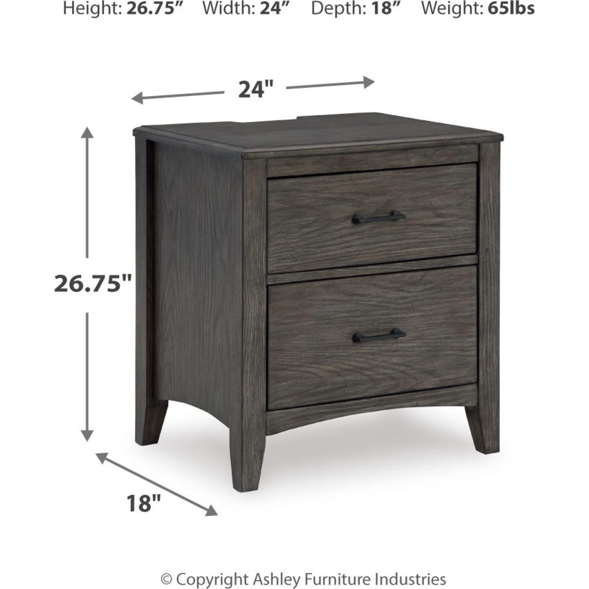 Montillan Nightstand - Grayish Brown - Image 10