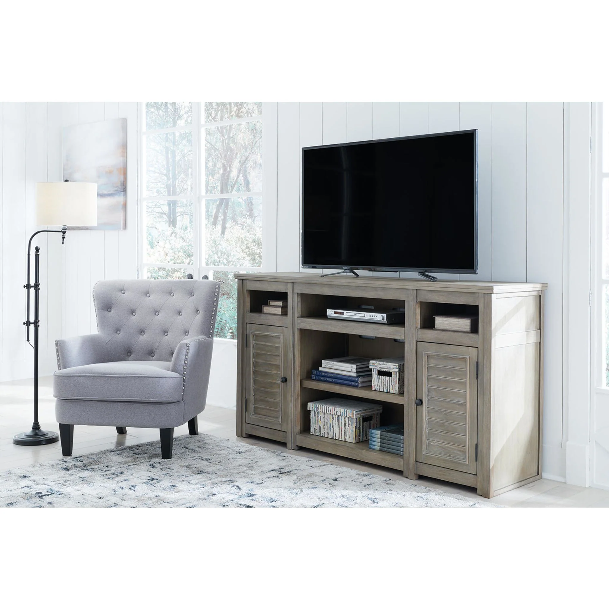 Moreshire TV Stand - Bisque - Image 8