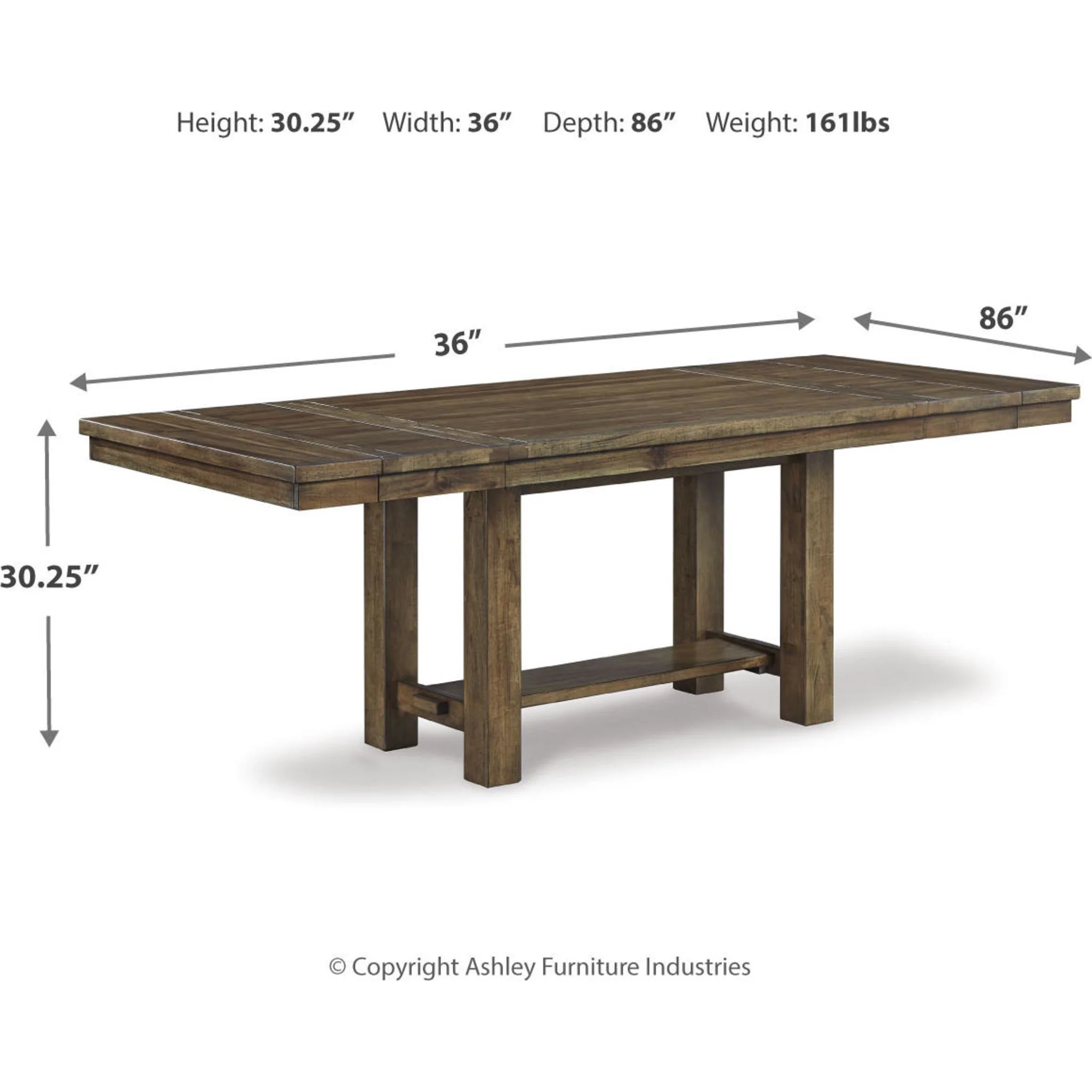 Moriville Dining Extension Table - Grayish Brown - (D631-45) - Image 21