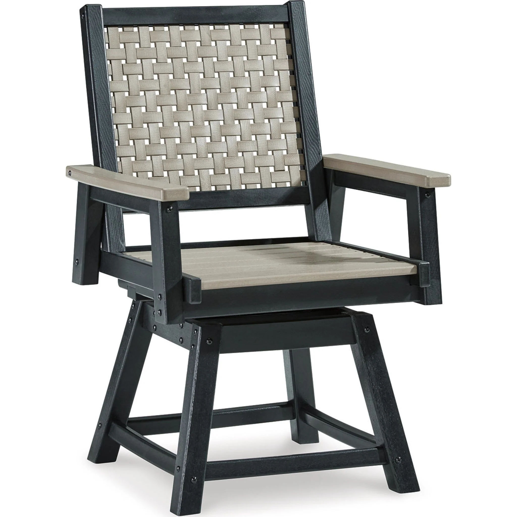 Mount Valley 7 Piece Outdoor Dining Set - Driftwood/Black - Image 11