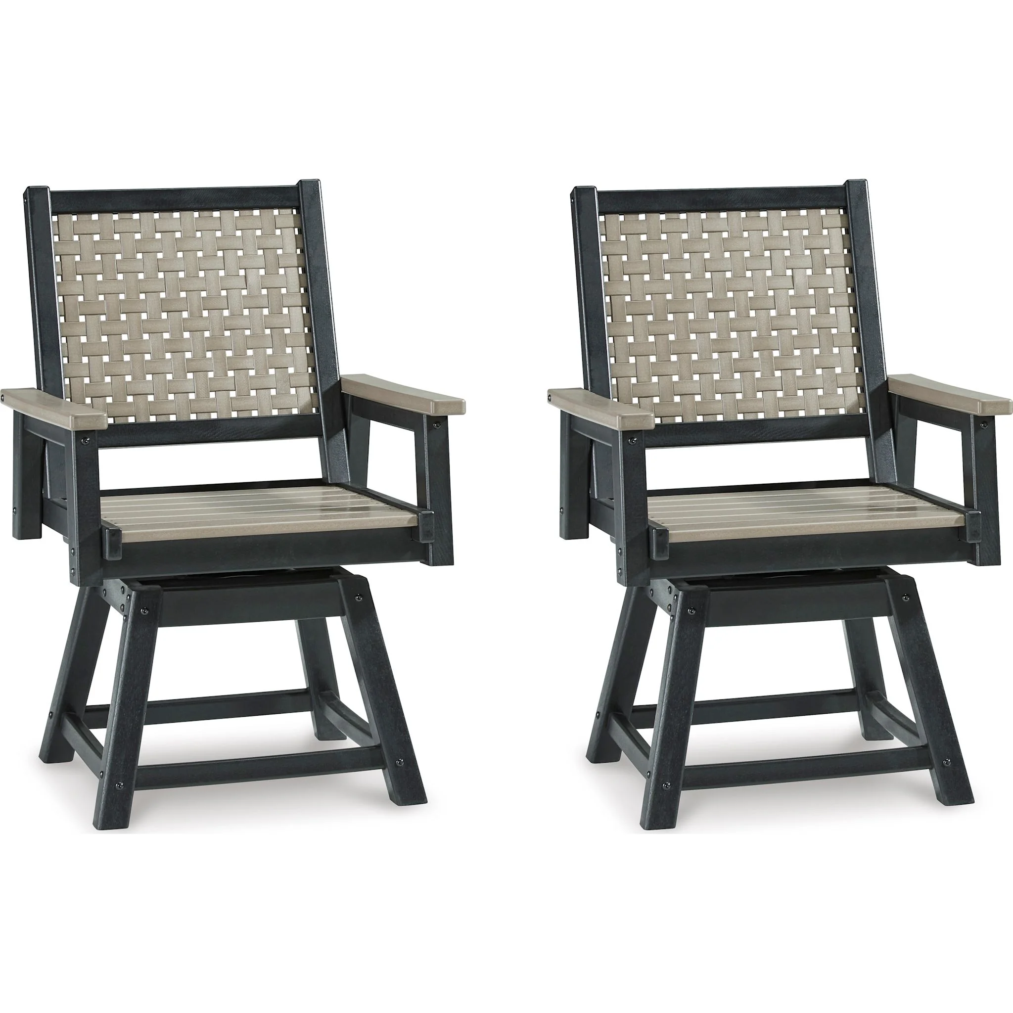 Mount Valley 7 Piece Outdoor Dining Set - Driftwood/Black - Image 3