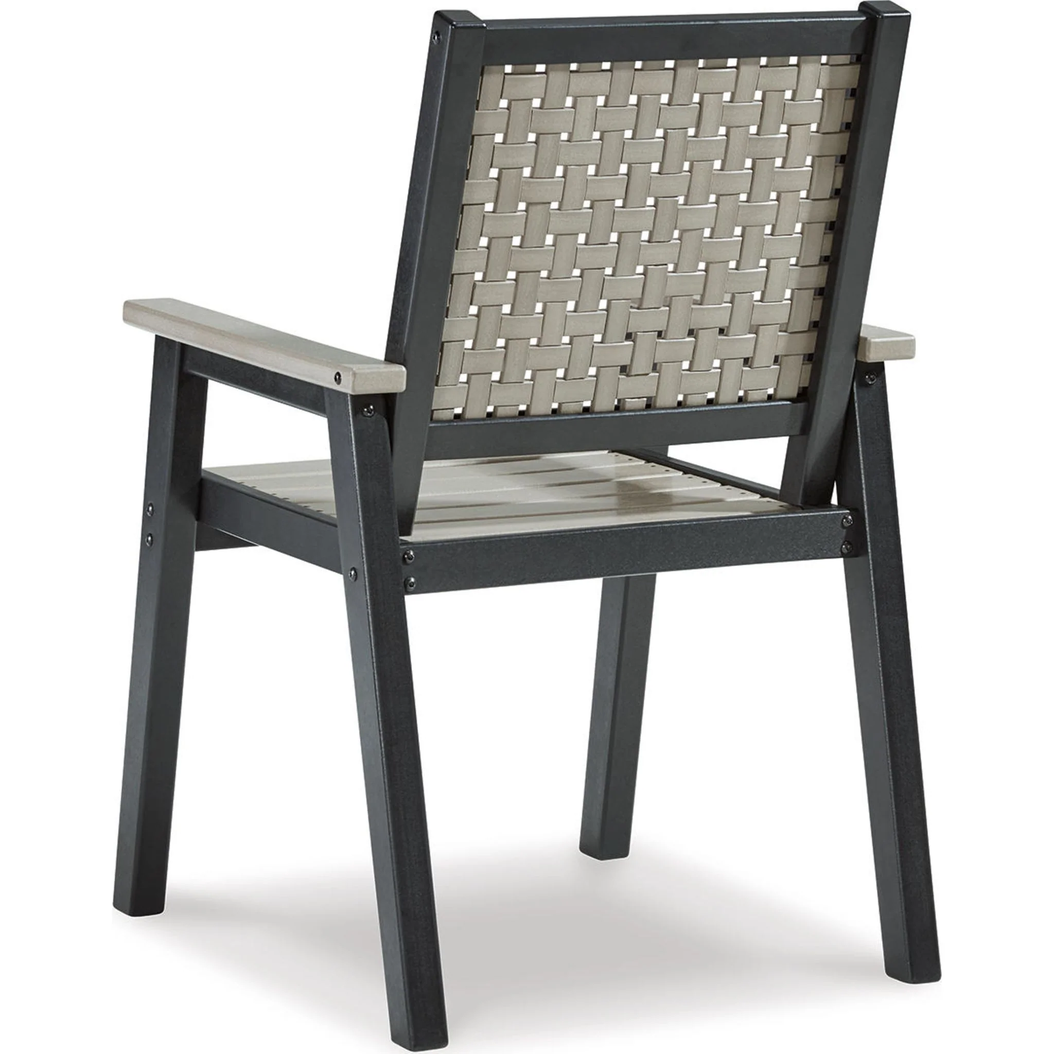 Mount Valley Outdoor Arm Chair (set of 2) - Driftwood/Black - Image 5