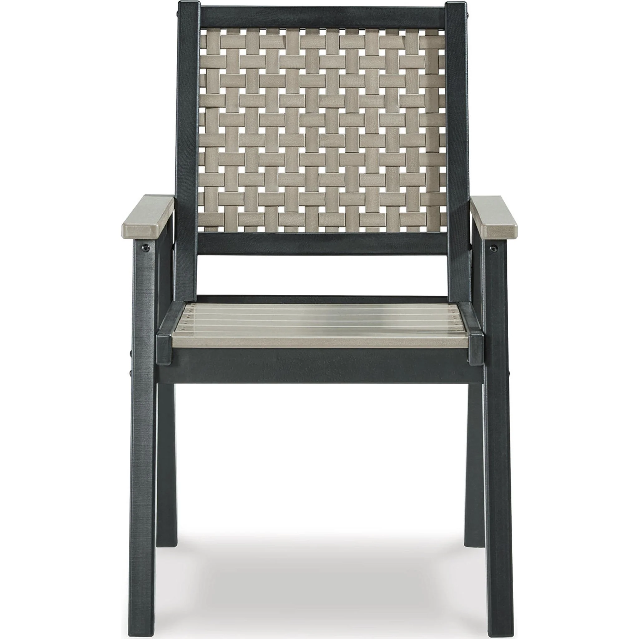 Mount Valley Outdoor Arm Chair (set of 2) - Driftwood/Black - Image 7