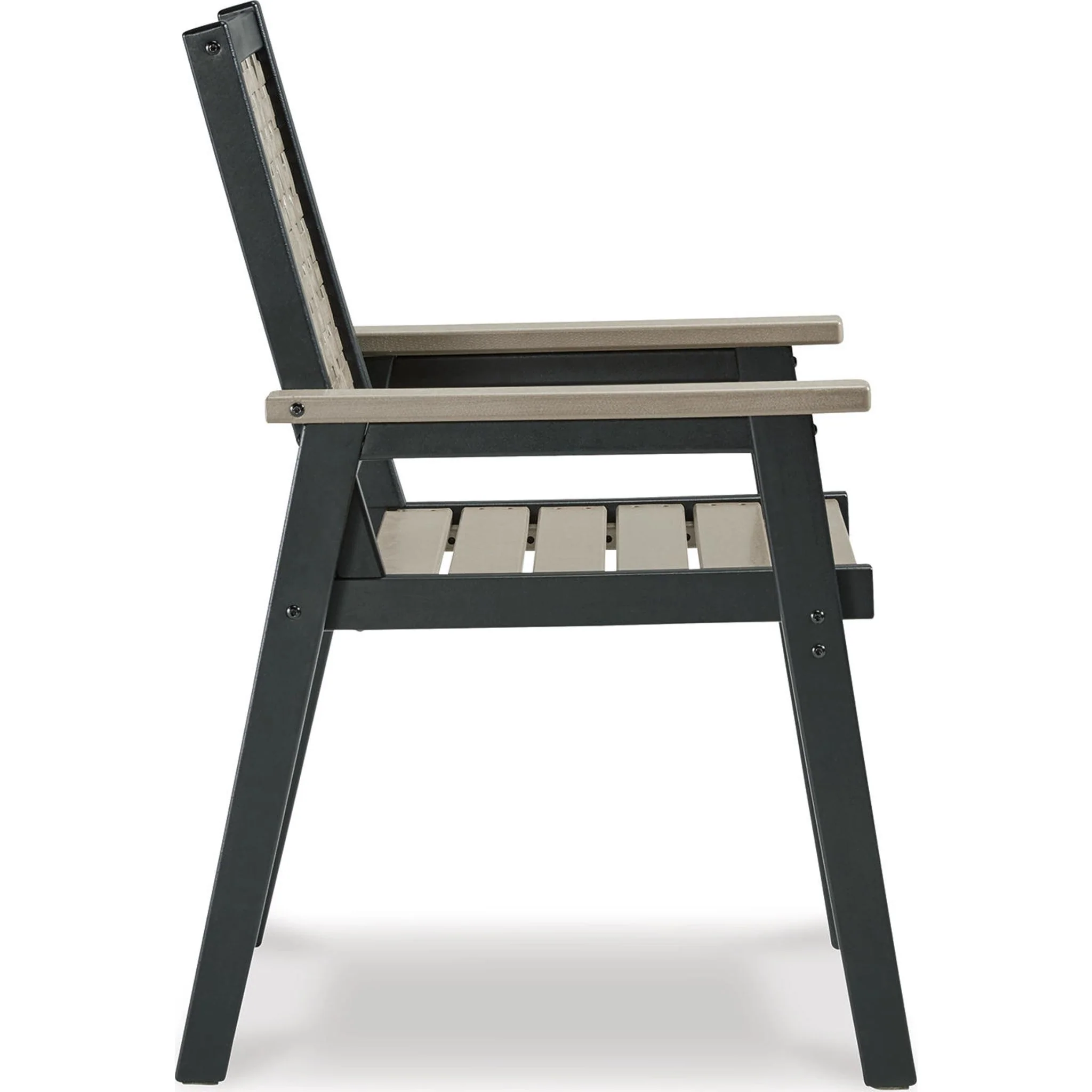 Mount Valley Outdoor Arm Chair (set of 2) - Driftwood/Black - Image 8