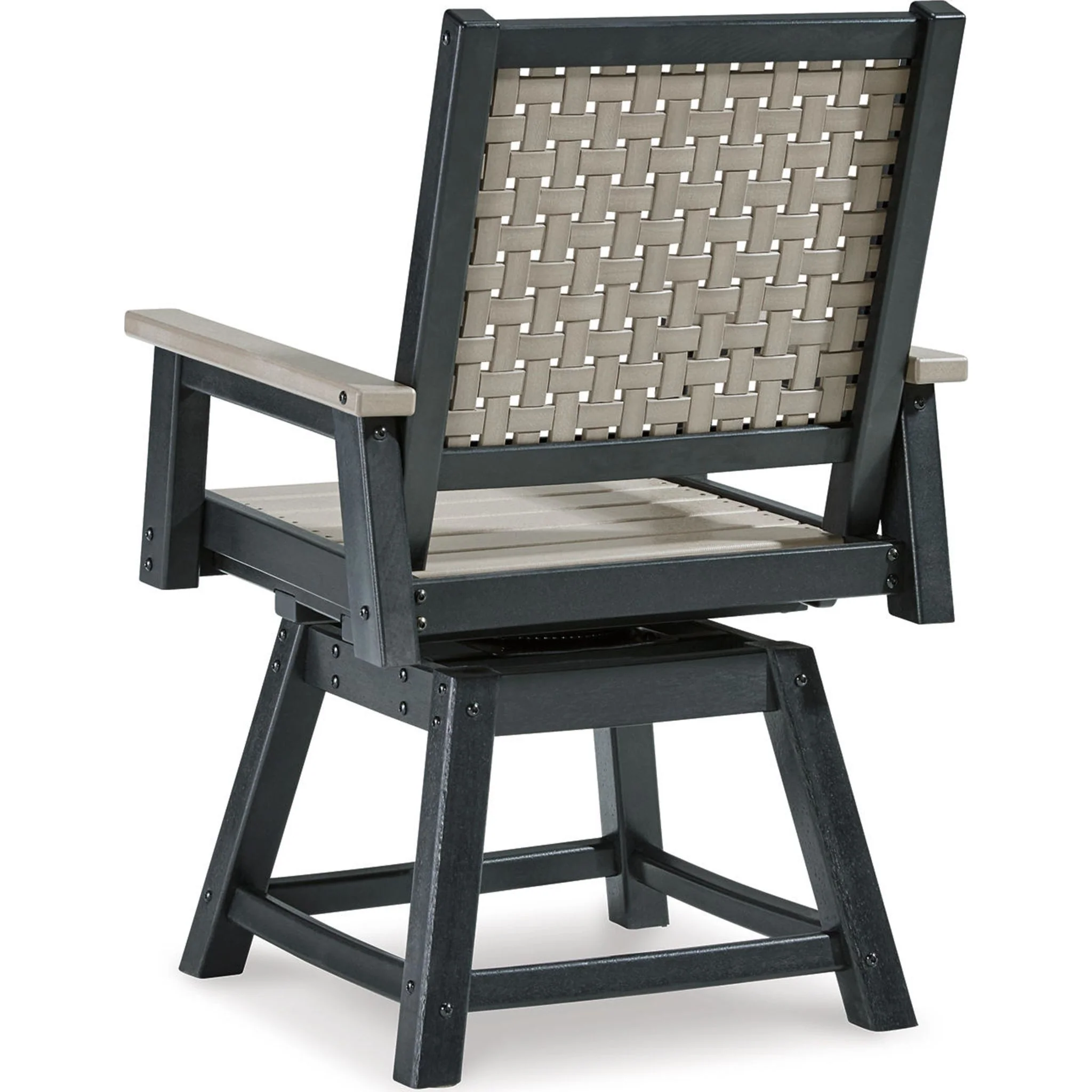 Mount Valley Outdoor Swivel Chair (set of 2) - Driftwood/Black - Image 5