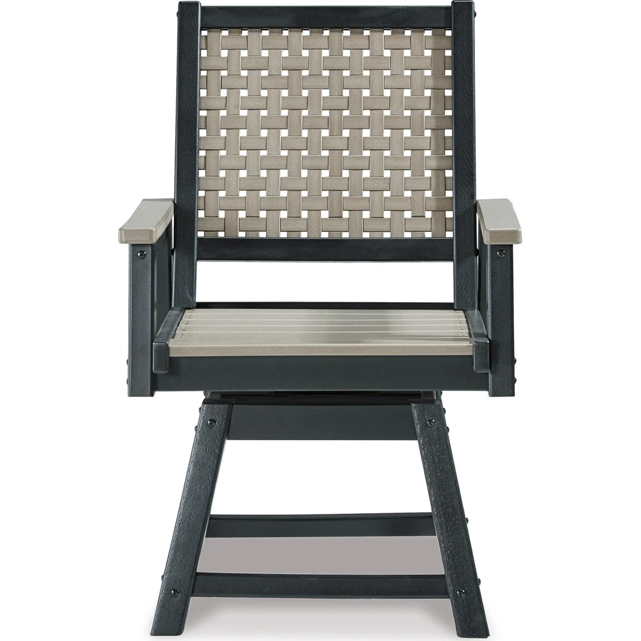 Mount Valley Outdoor Swivel Chair (set of 2) - Driftwood/Black - Image 6