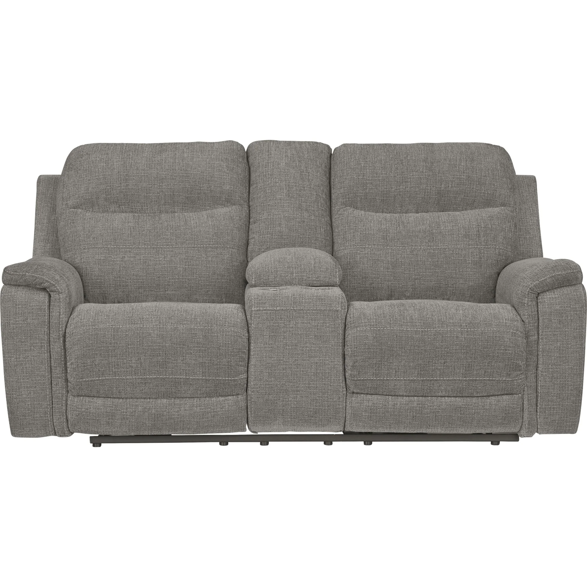 Mouttri Power Reclining Love with Power Headrest - Smoke