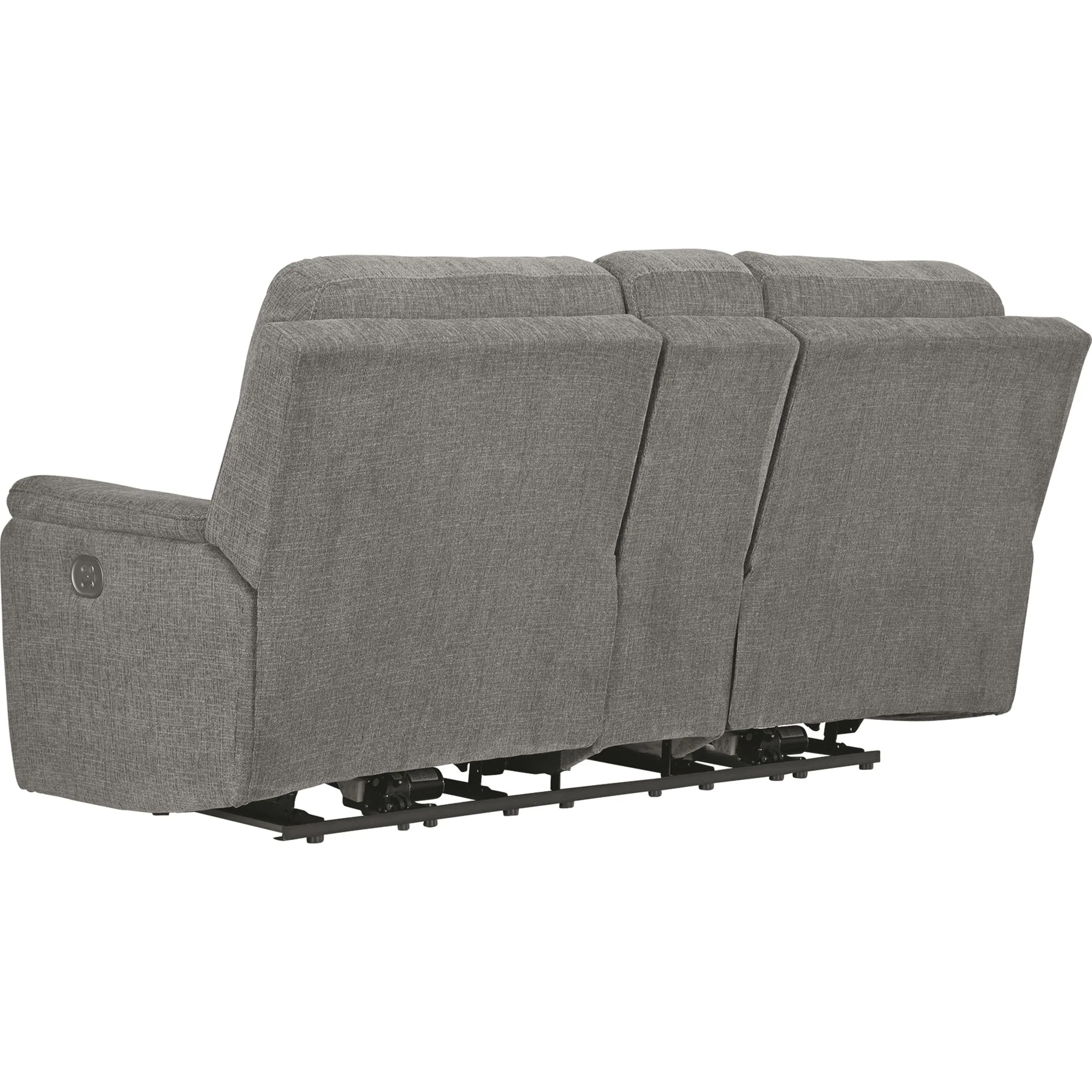 Mouttri Power Reclining Love with Power Headrest - Smoke - Image 8