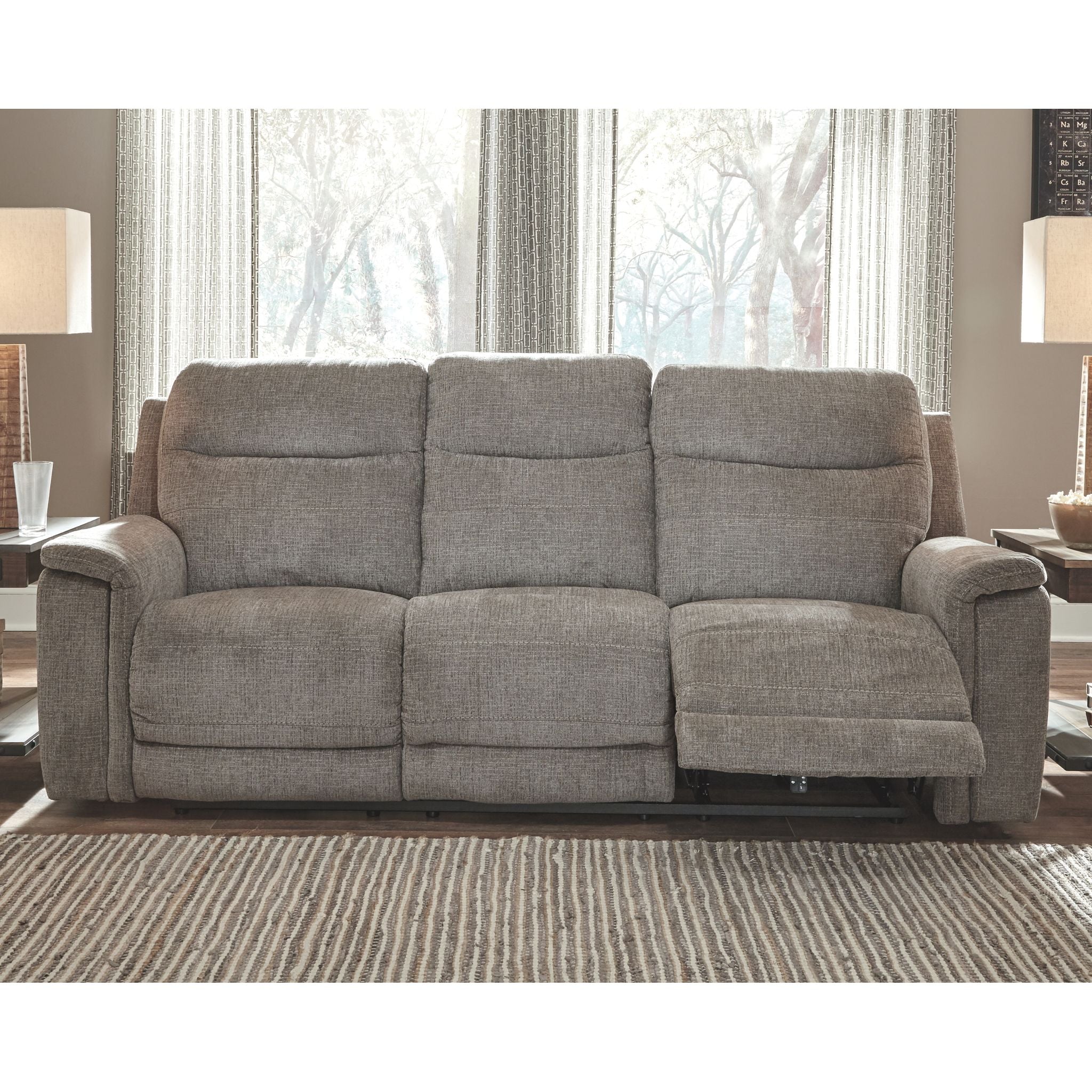 Mouttri Power Reclining Sofa With Power Headrest - Smoke - Image 2