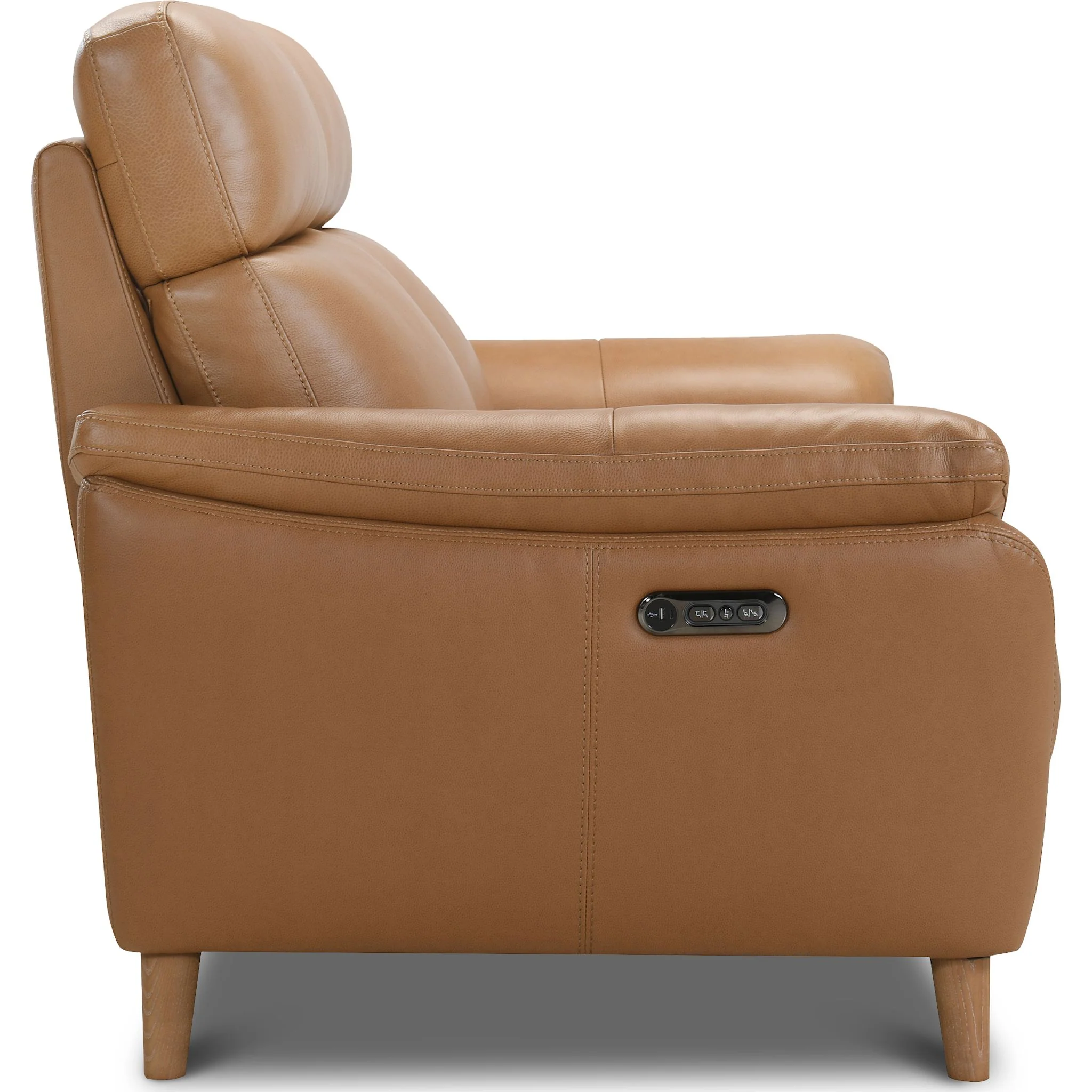 Muse Power Reclining Sofa w/ Power Headrest - Texas Toffee - Image 4