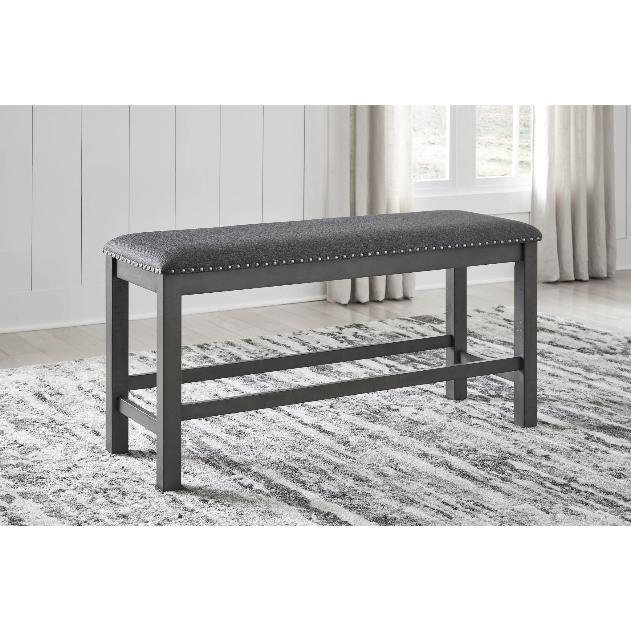 Myshanna Counter Height Bench - Gray - (D629-09) - Image 2