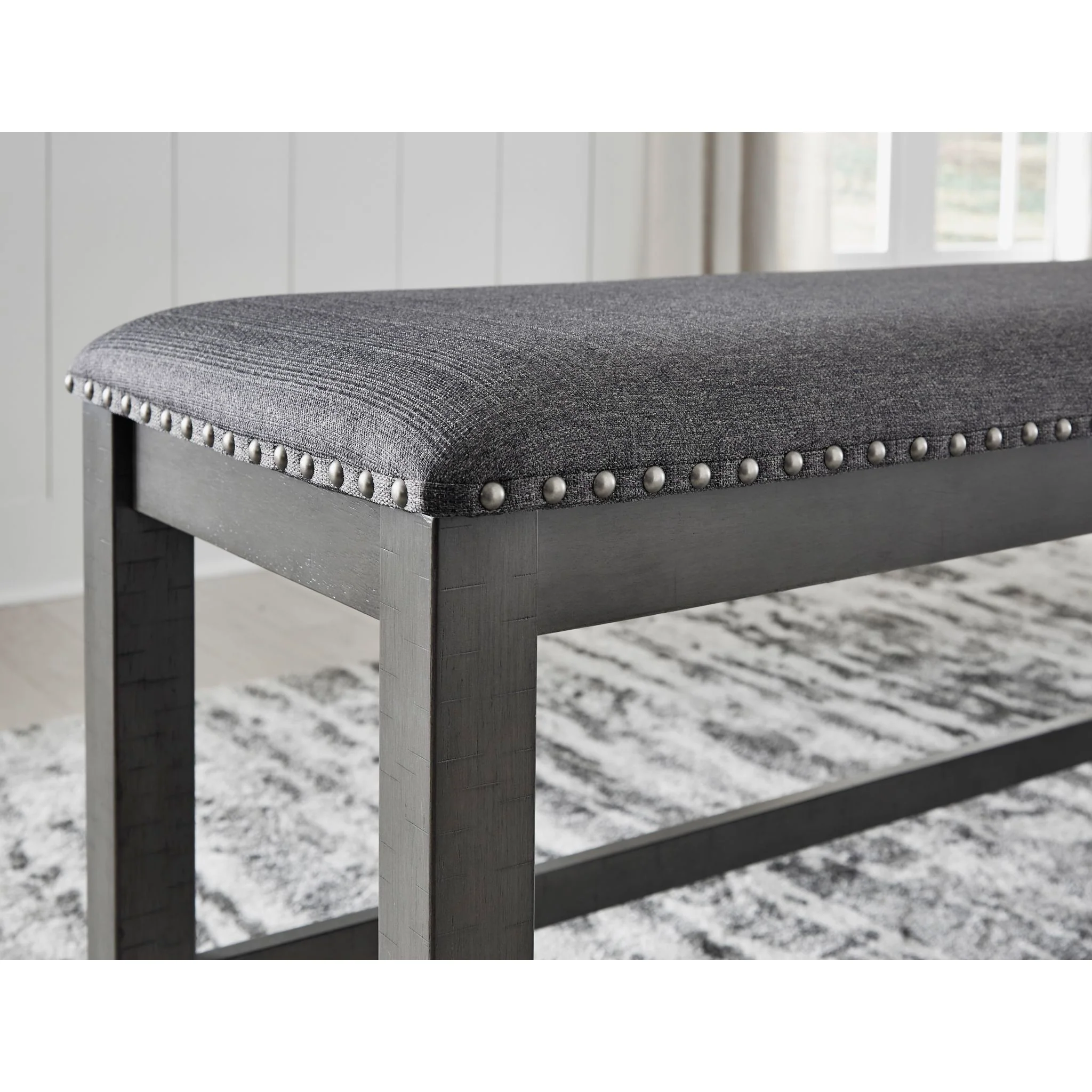 Myshanna Counter Height Bench - Gray - (D629-09) - Image 4
