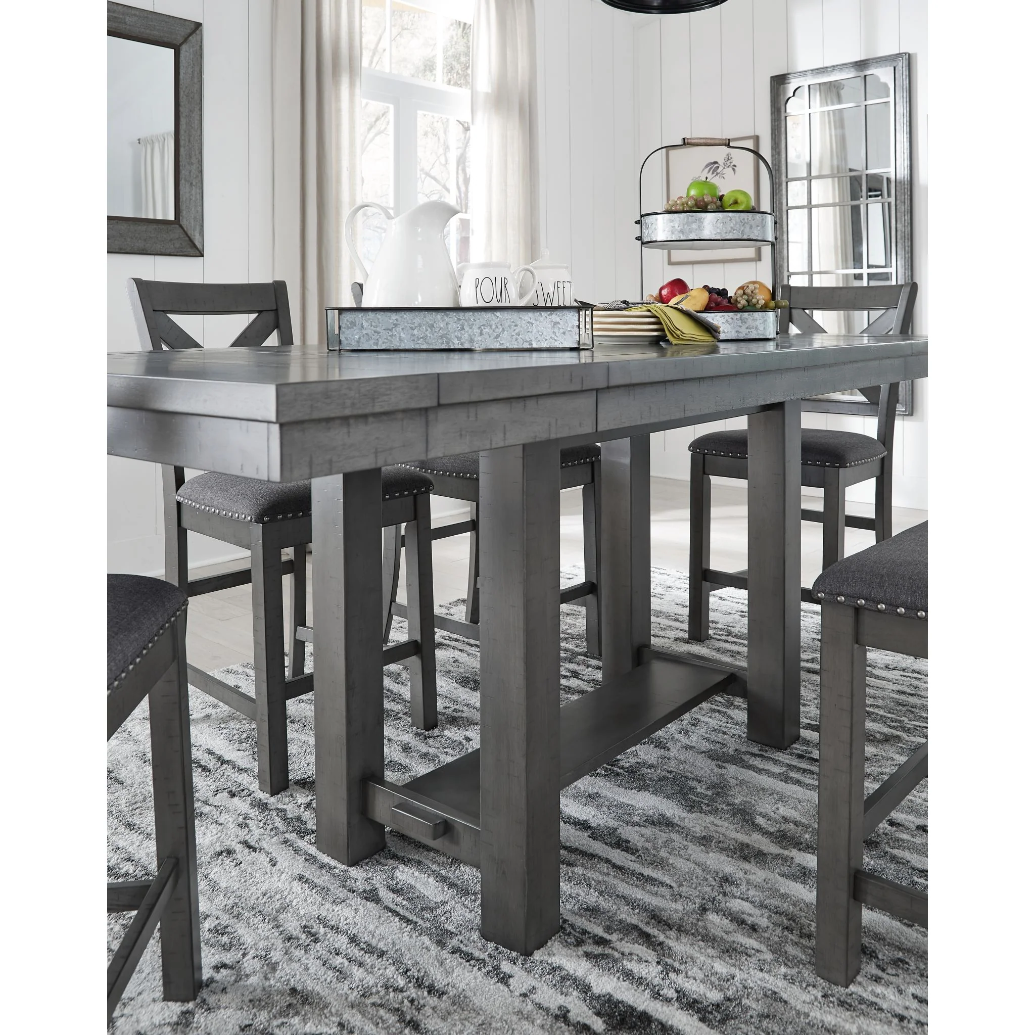 Myshanna Counter Height Extension Table - Gray - (D629-32) - Image 6