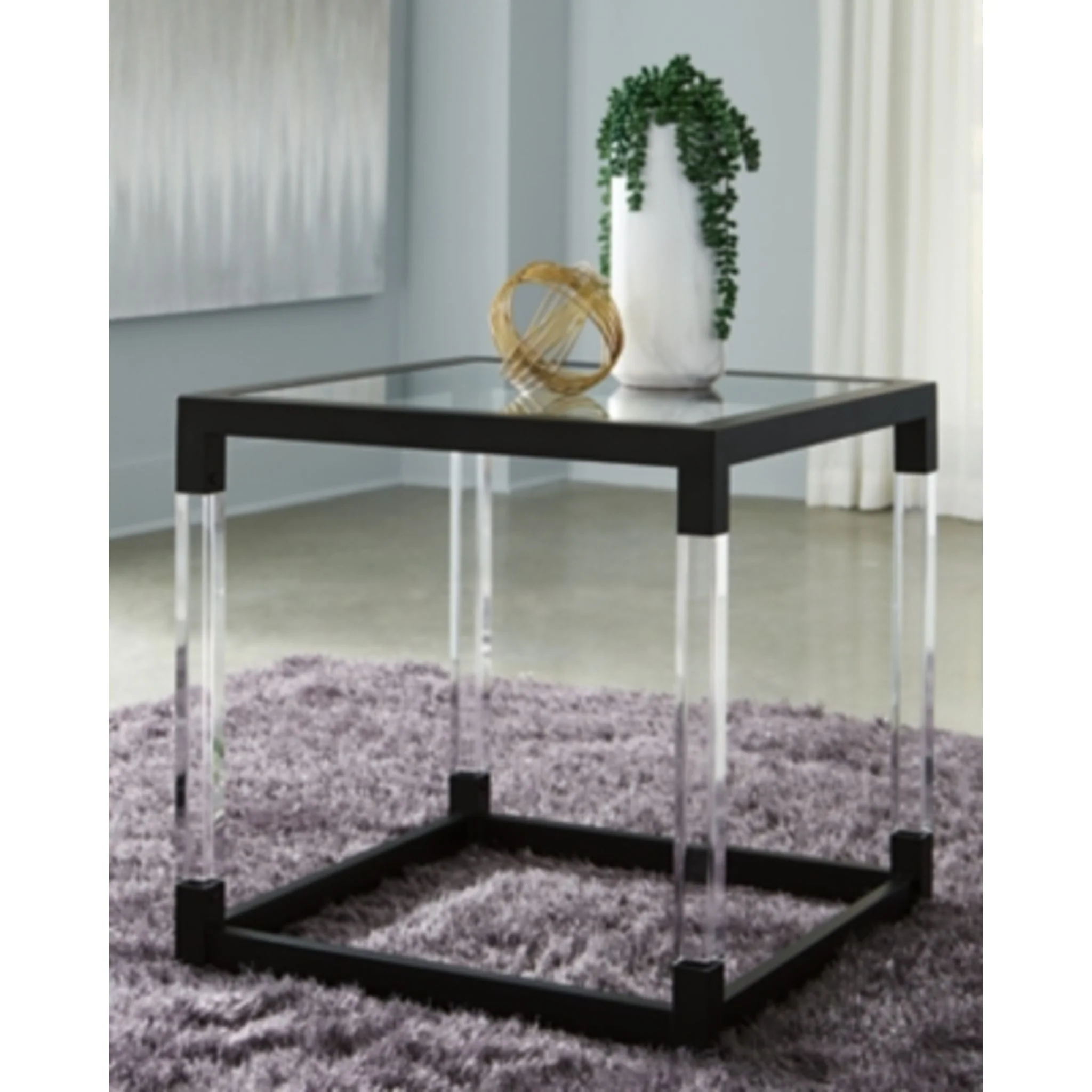 Nallynx End Table - Metallic Gray - Image 7