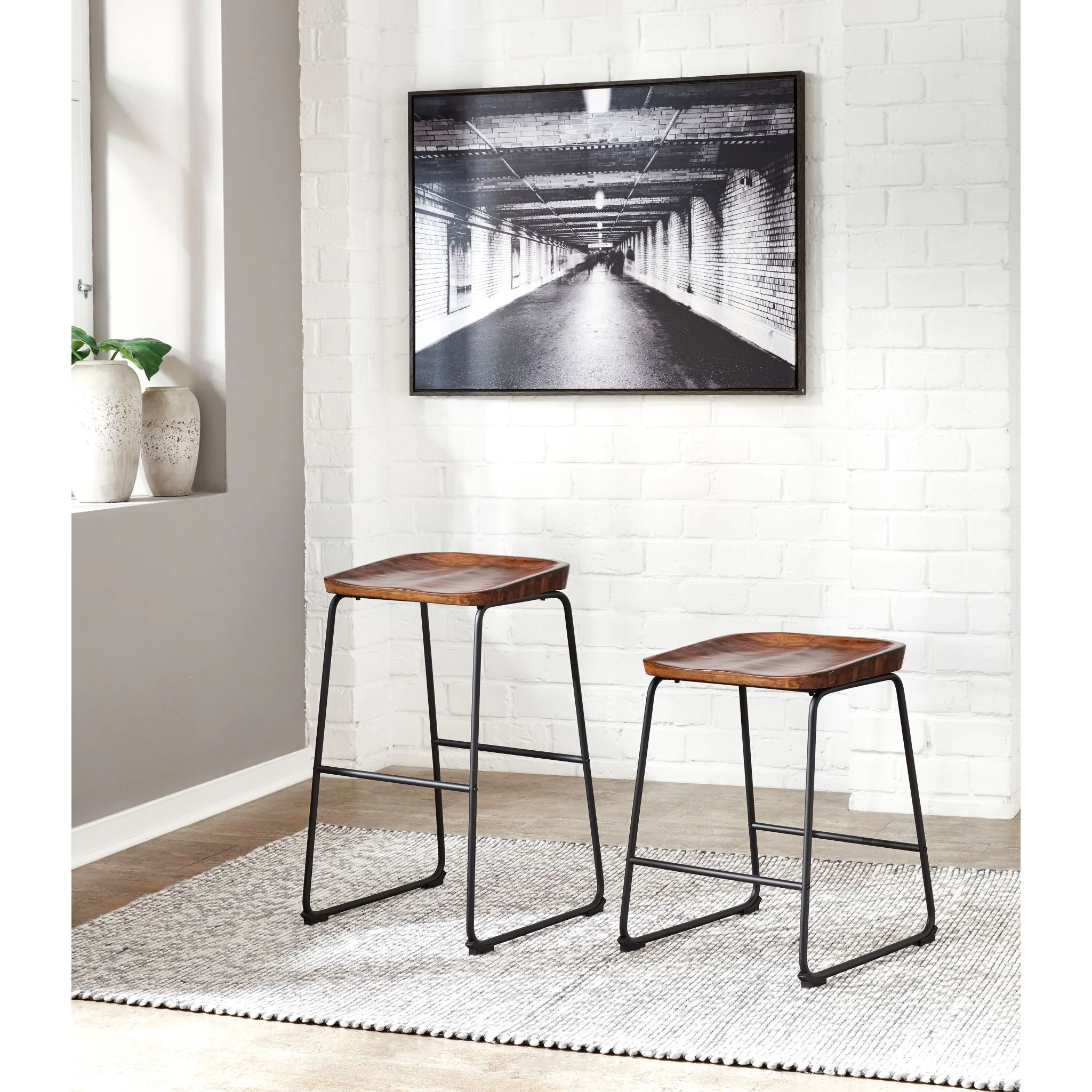 Naples Bar Stool - Brown/Black - (D205-224) - Image 13