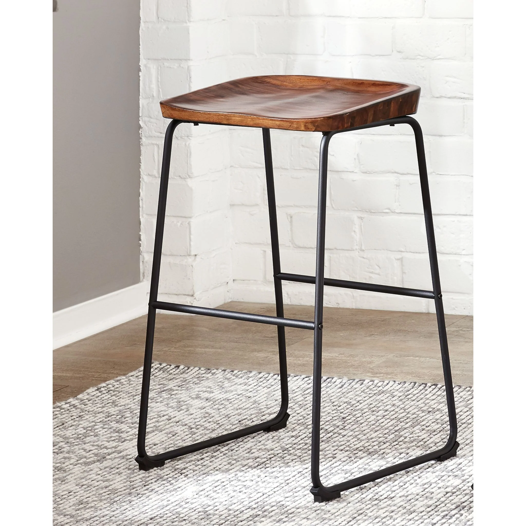 Naples Bar Stool - Brown/Black - (D205-230) - Image 4