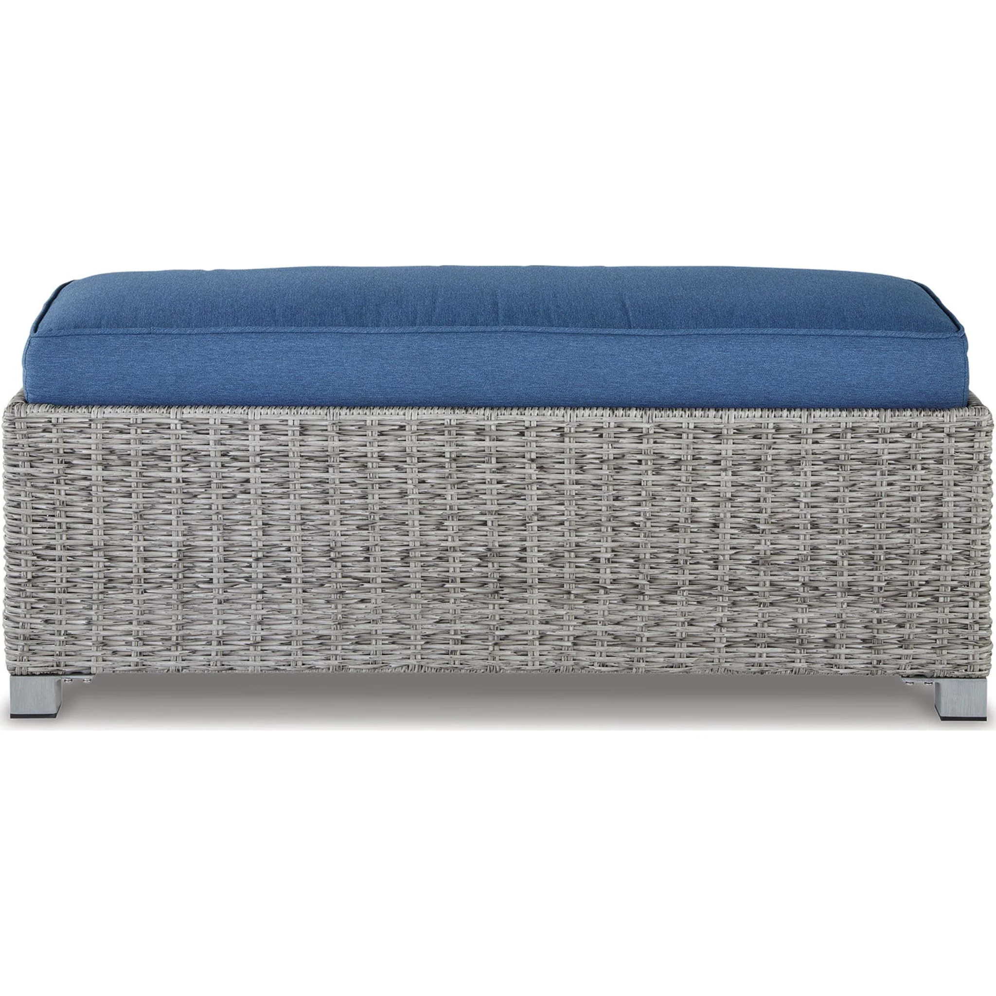 Naples Beach Outdoor Bench with Cushion - Light Gray - Image 13