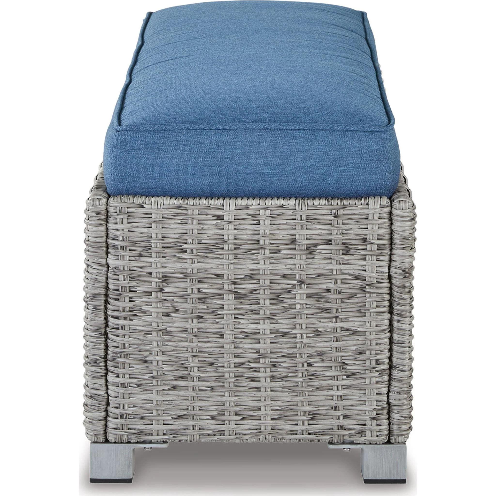 Naples Beach Outdoor Bench with Cushion - Light Gray - Image 14