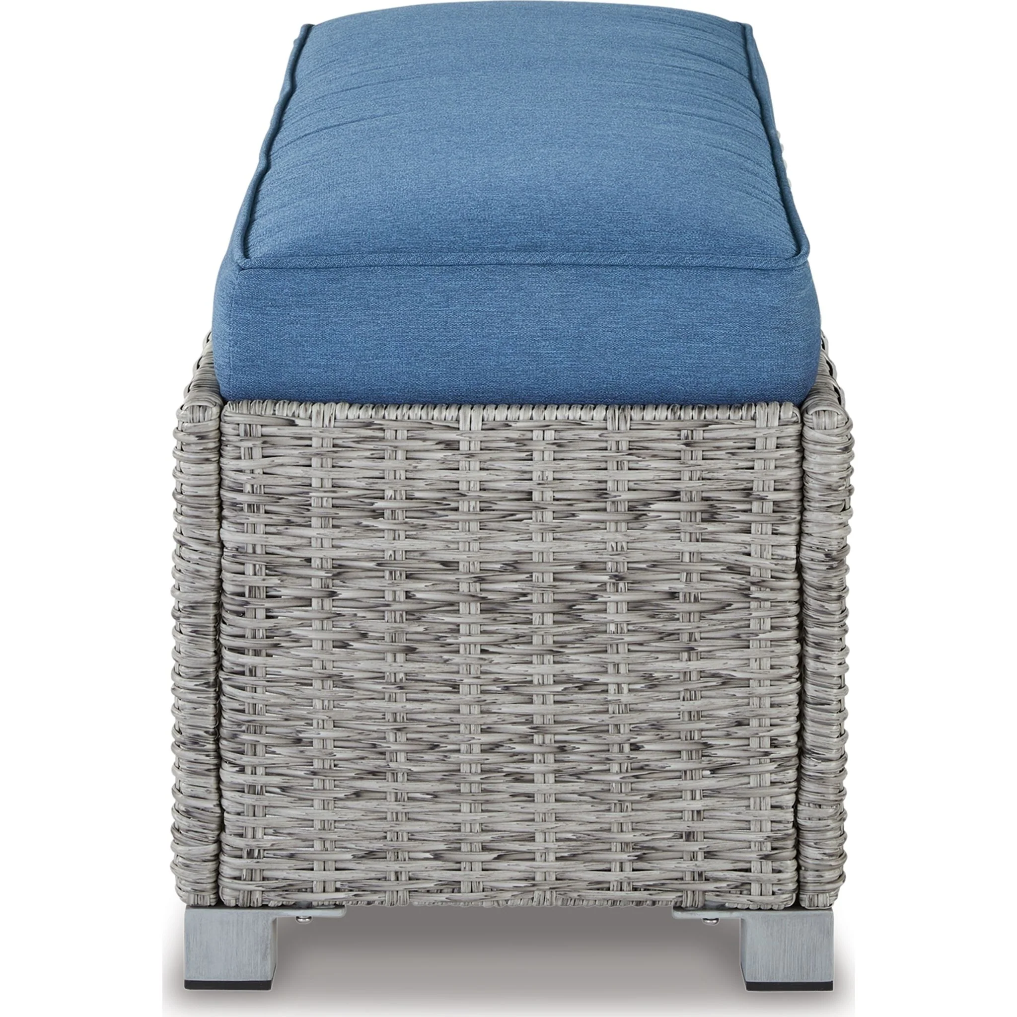 Naples Beach Outdoor Bench with Cushion - Light Gray - Image 4