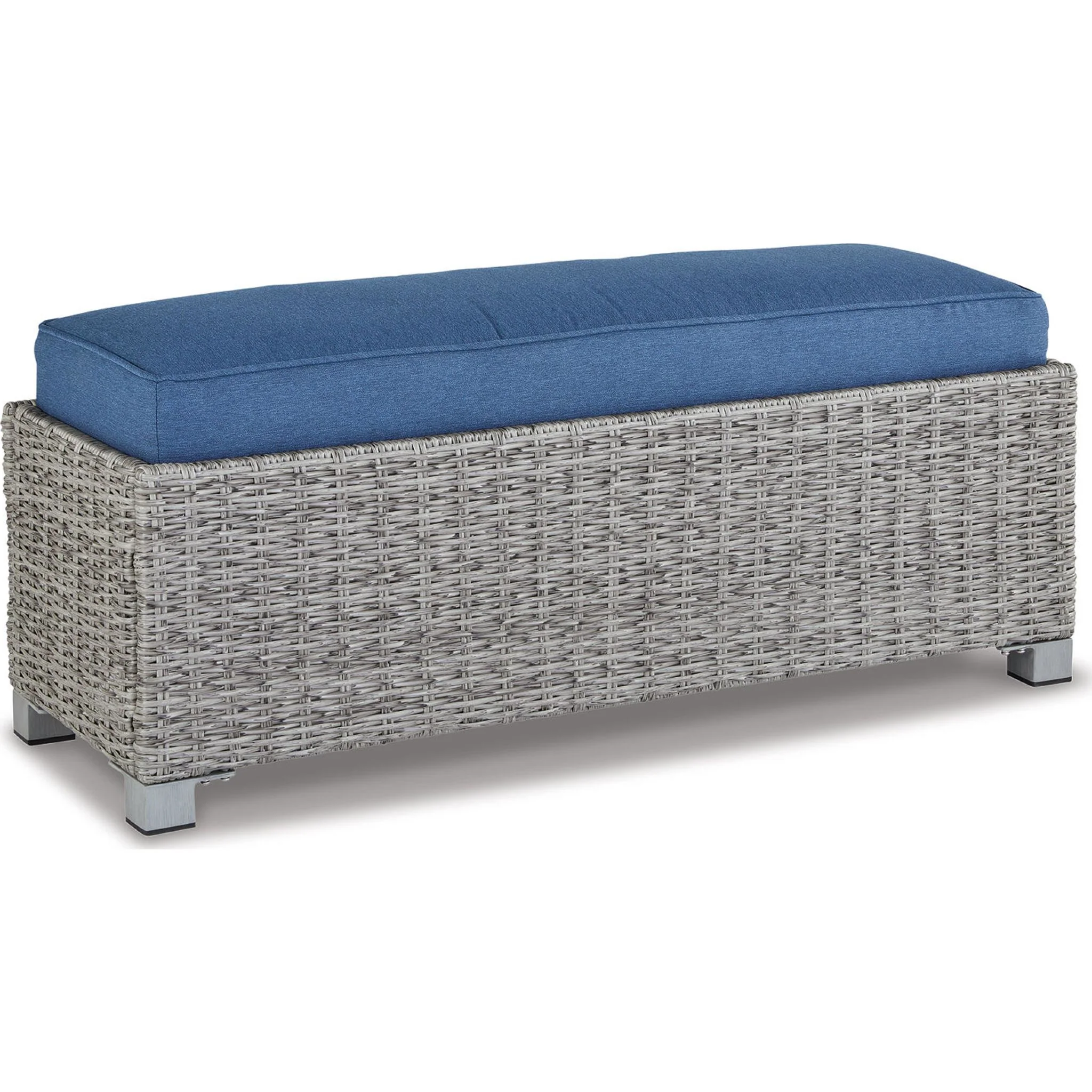 Naples Beach Outdoor Bench with Cushion - Light Gray - Image 8