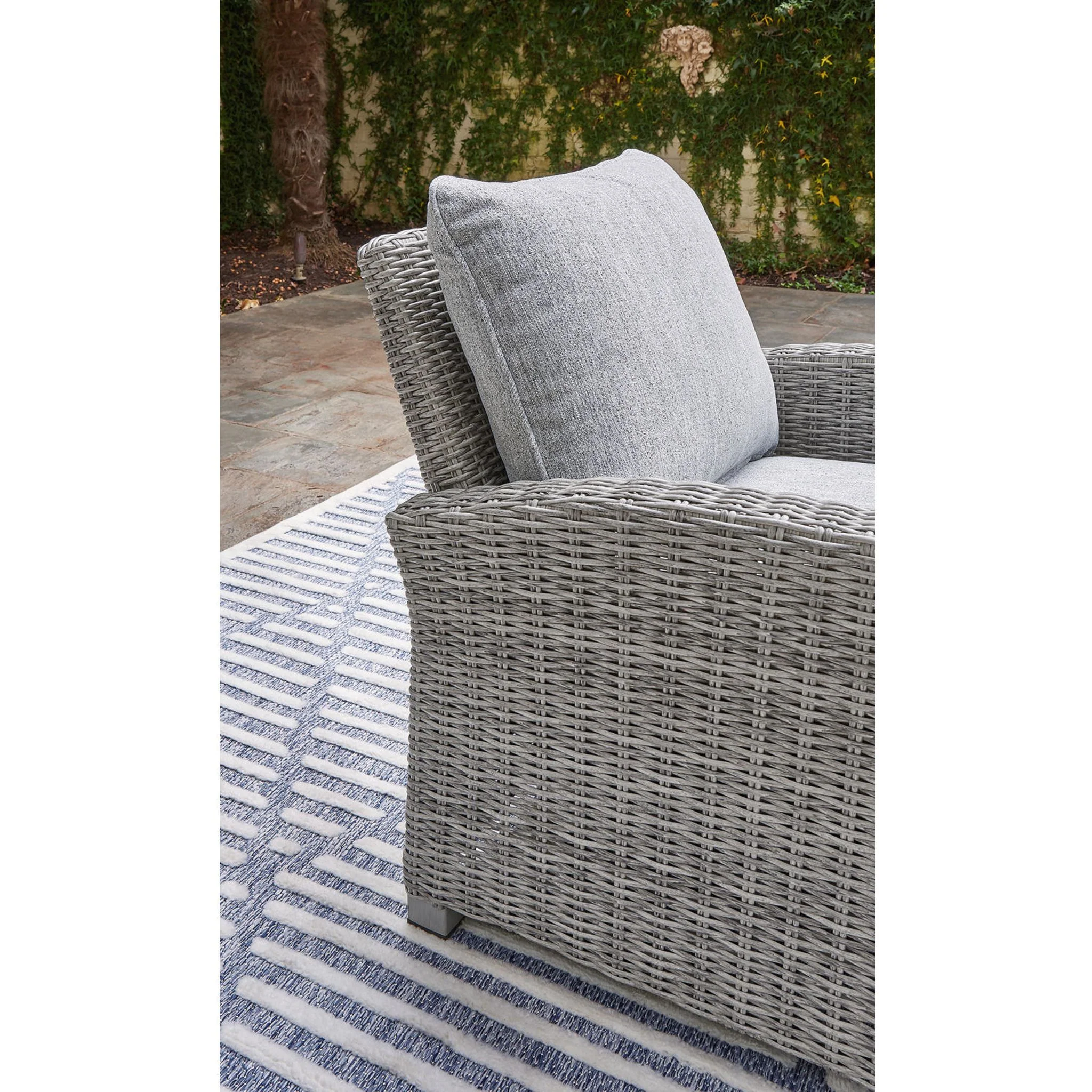 Naples Beach Outdoor Lounge Chair with Cushion - Light Gray - Image 11