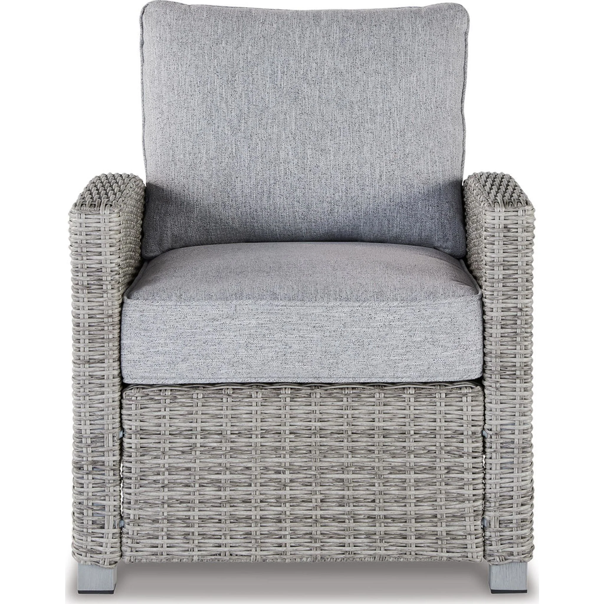 Naples Beach Outdoor Lounge Chair with Cushion - Light Gray - Image 12