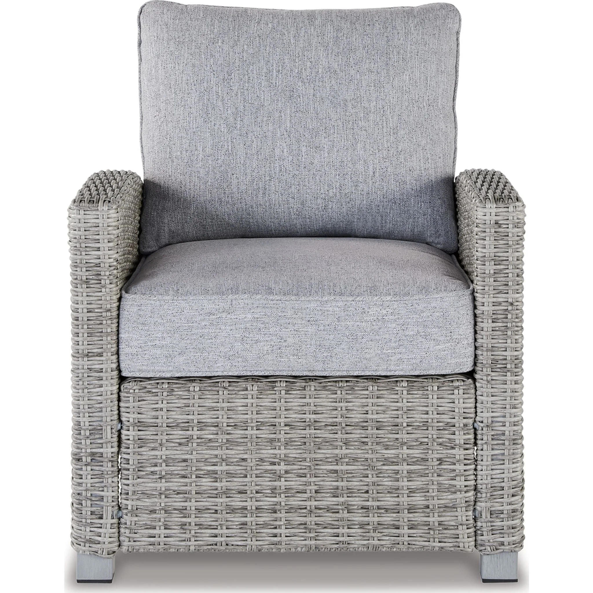 Naples Beach Outdoor Lounge Chair with Cushion - Light Gray - Image 3
