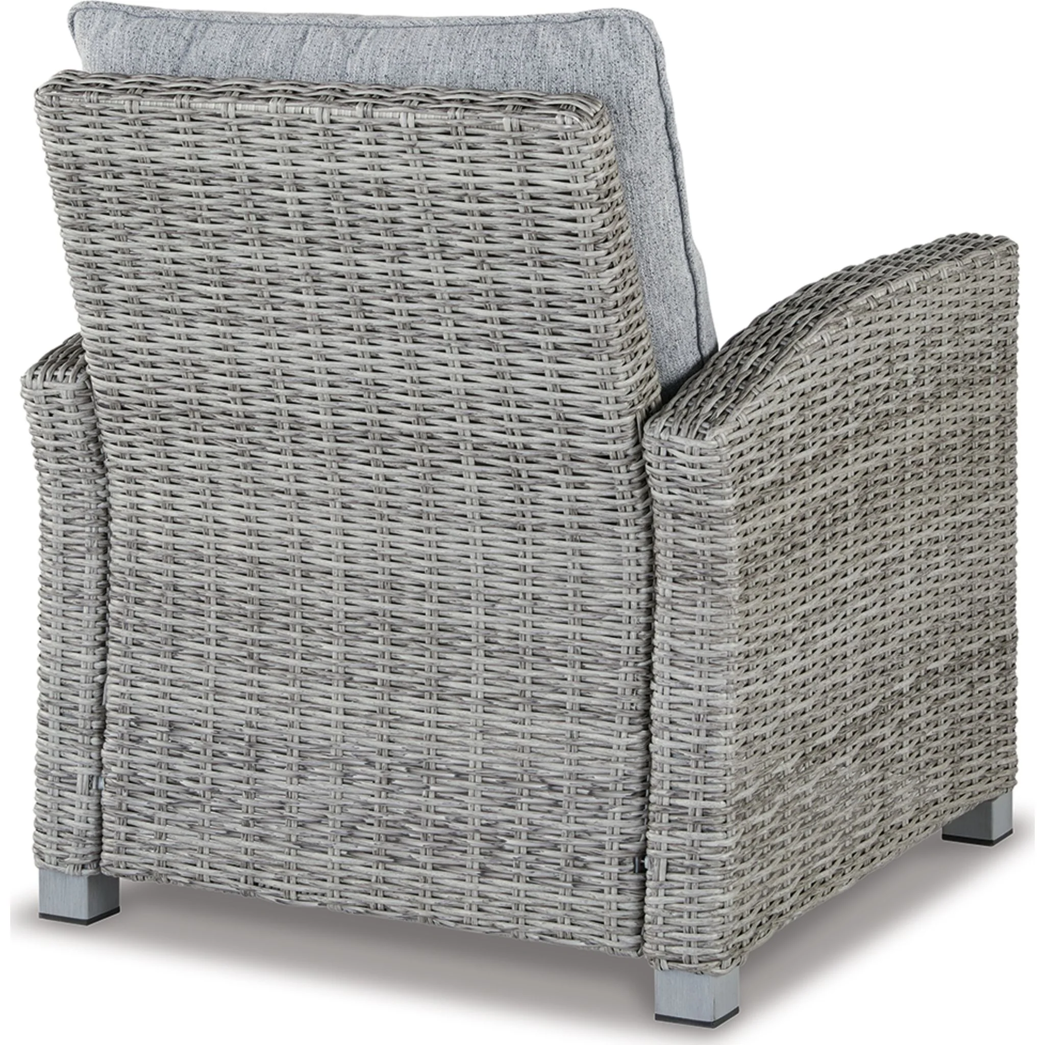 Naples Beach Outdoor Lounge Chair with Cushion - Light Gray - Image 5