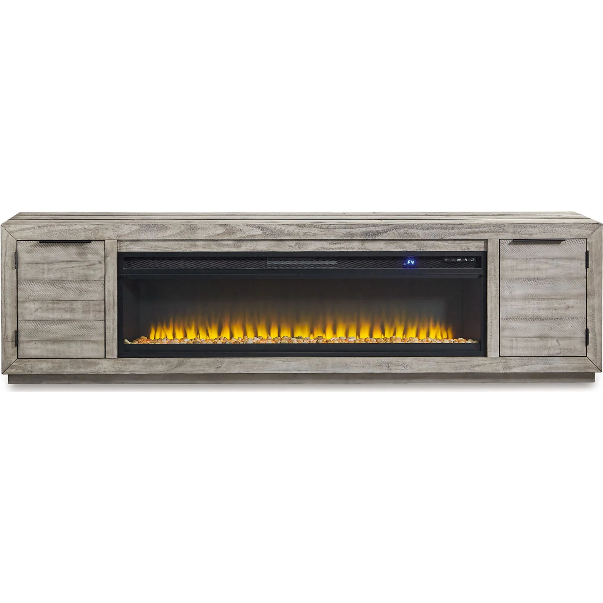 Naydell TV Stand with Fireplace - Gray - Image 7