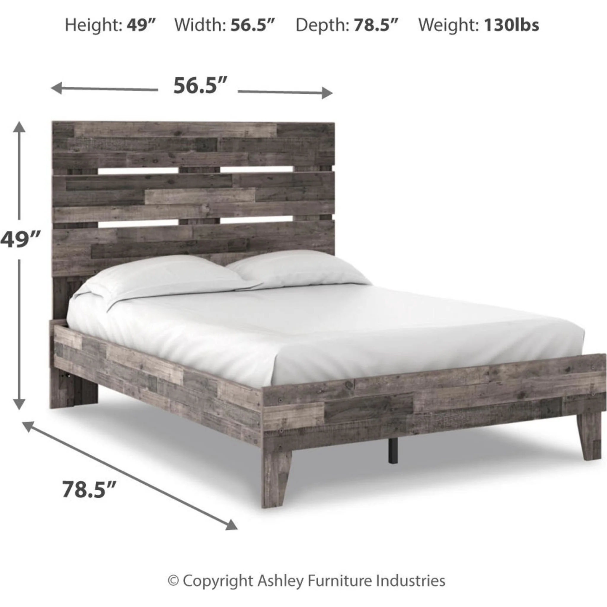 Neilsville Full Platform Bed - Multi Gray - Image 4