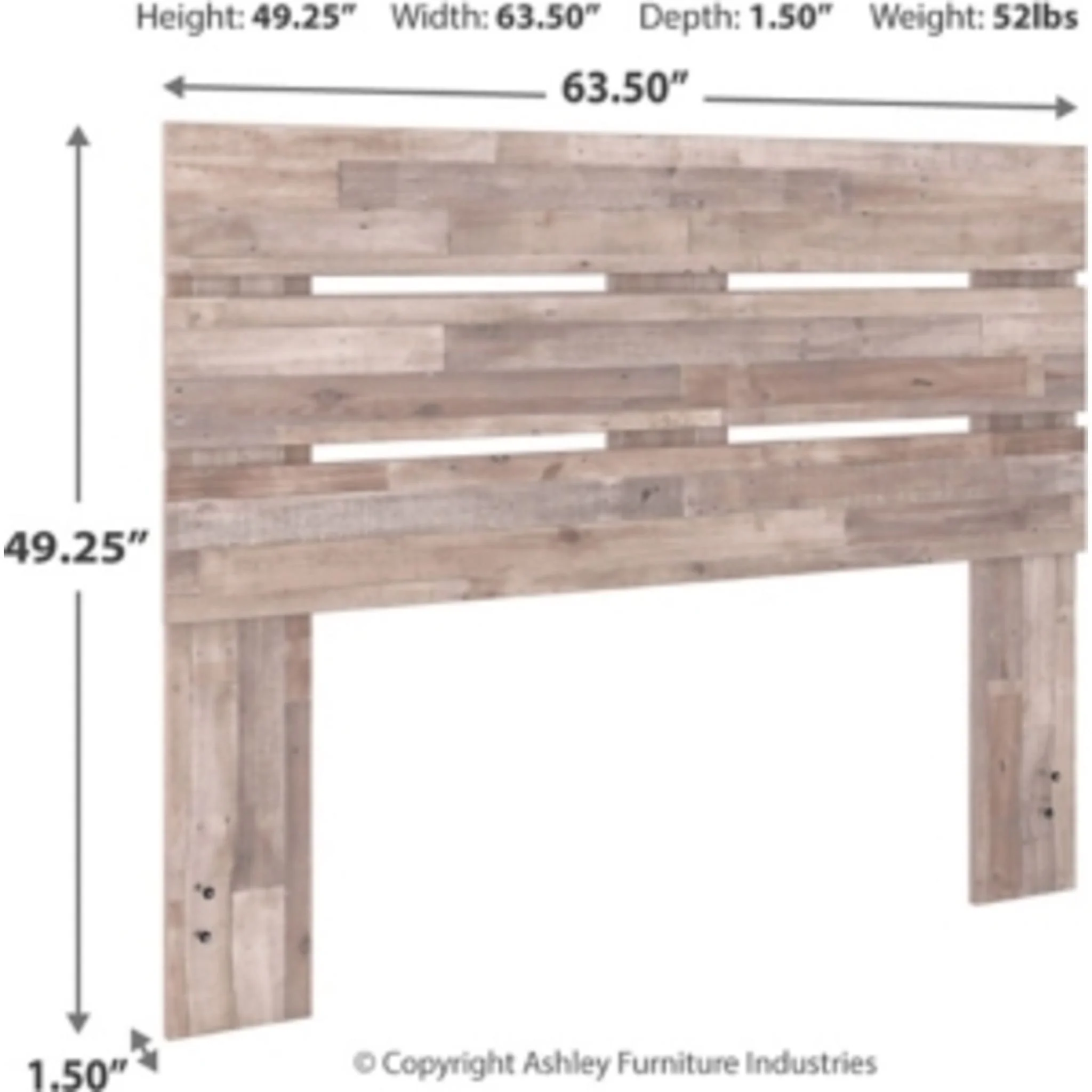 Neilsville Queen Panel Headboard - Whitewash - Image 4
