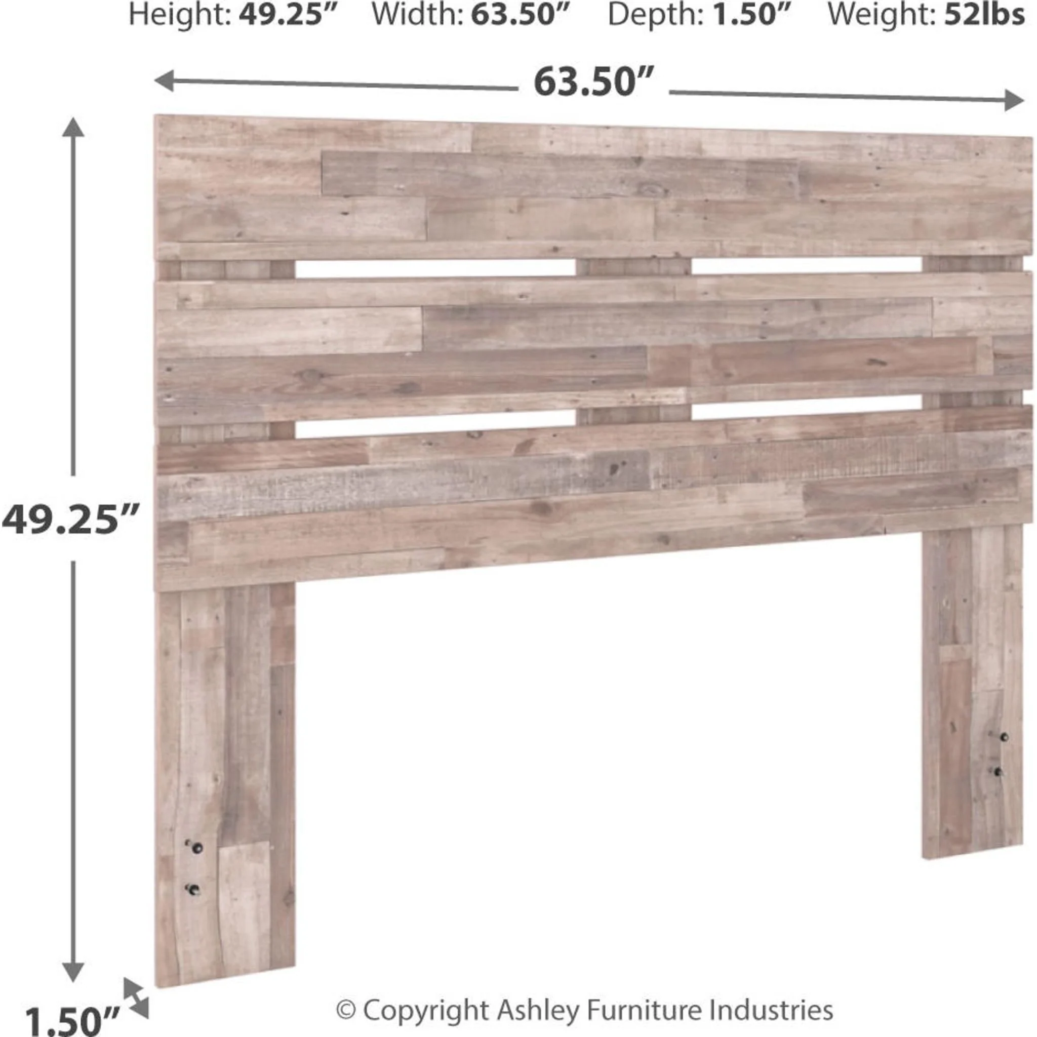 Neilsville Queen Panel Headboard - Whitewash - Image 5